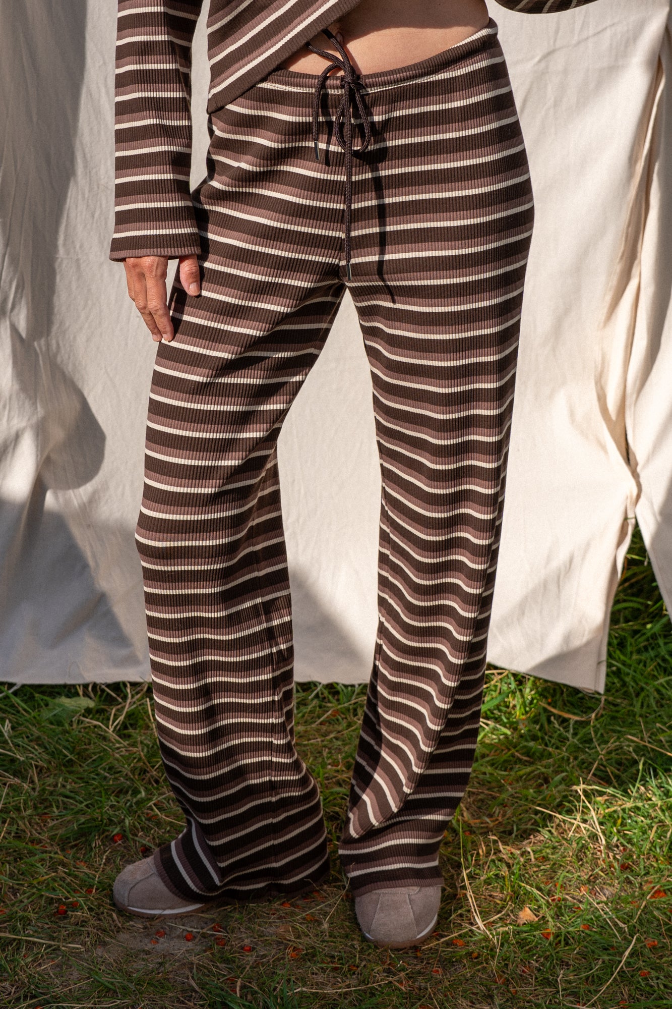 Calm Brown Stripes Trousers - 7