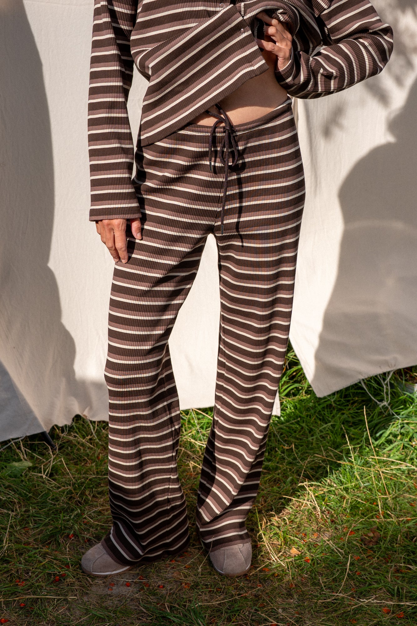 Calm Brown Stripes Trousers - 8