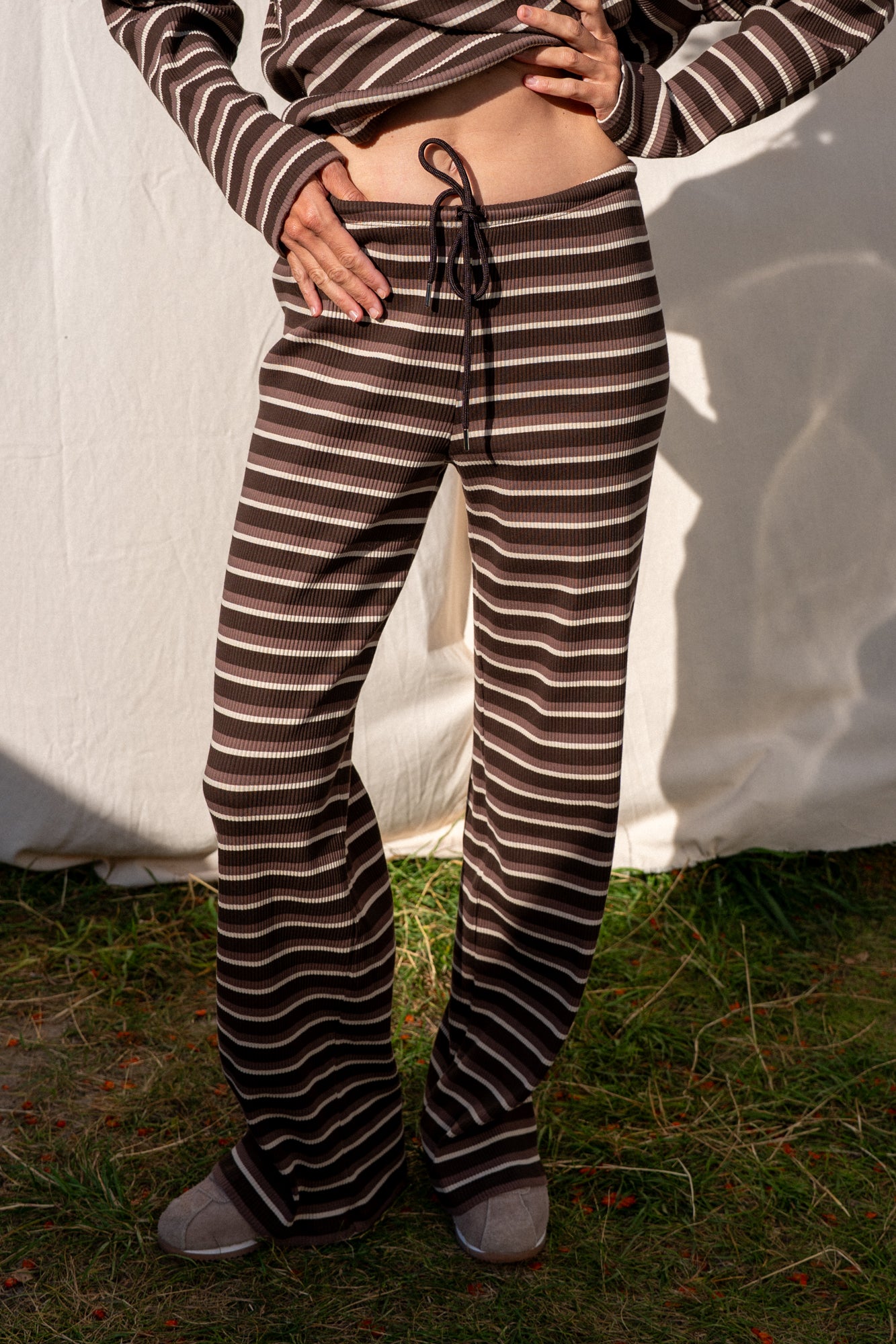 Calm Brown Stripes Trousers - 10