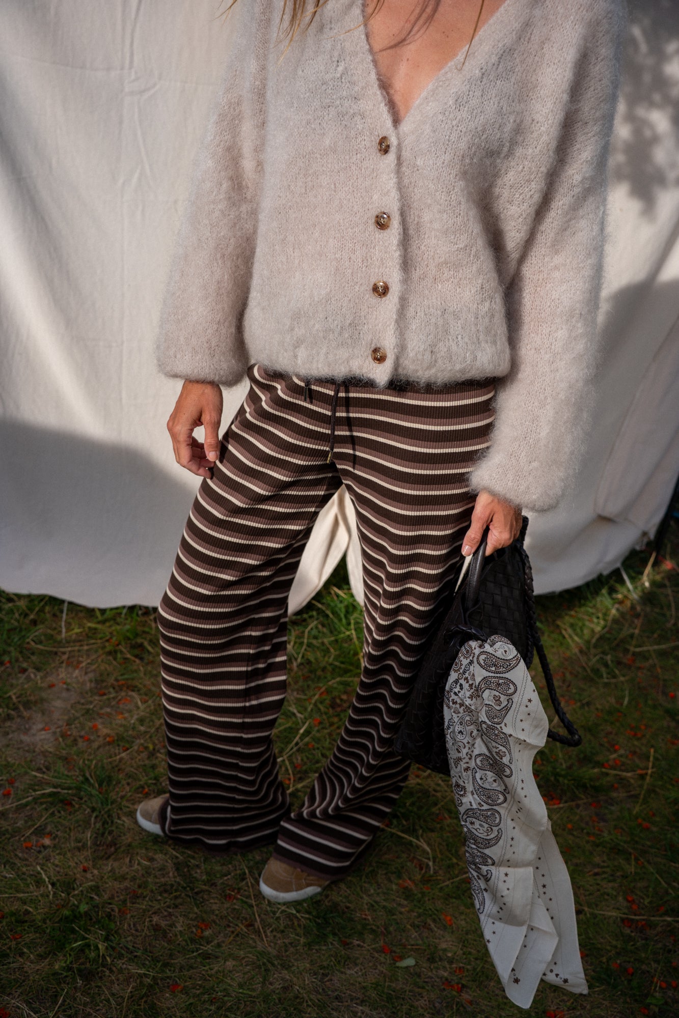 Calm Brown Stripes Trousers - 5