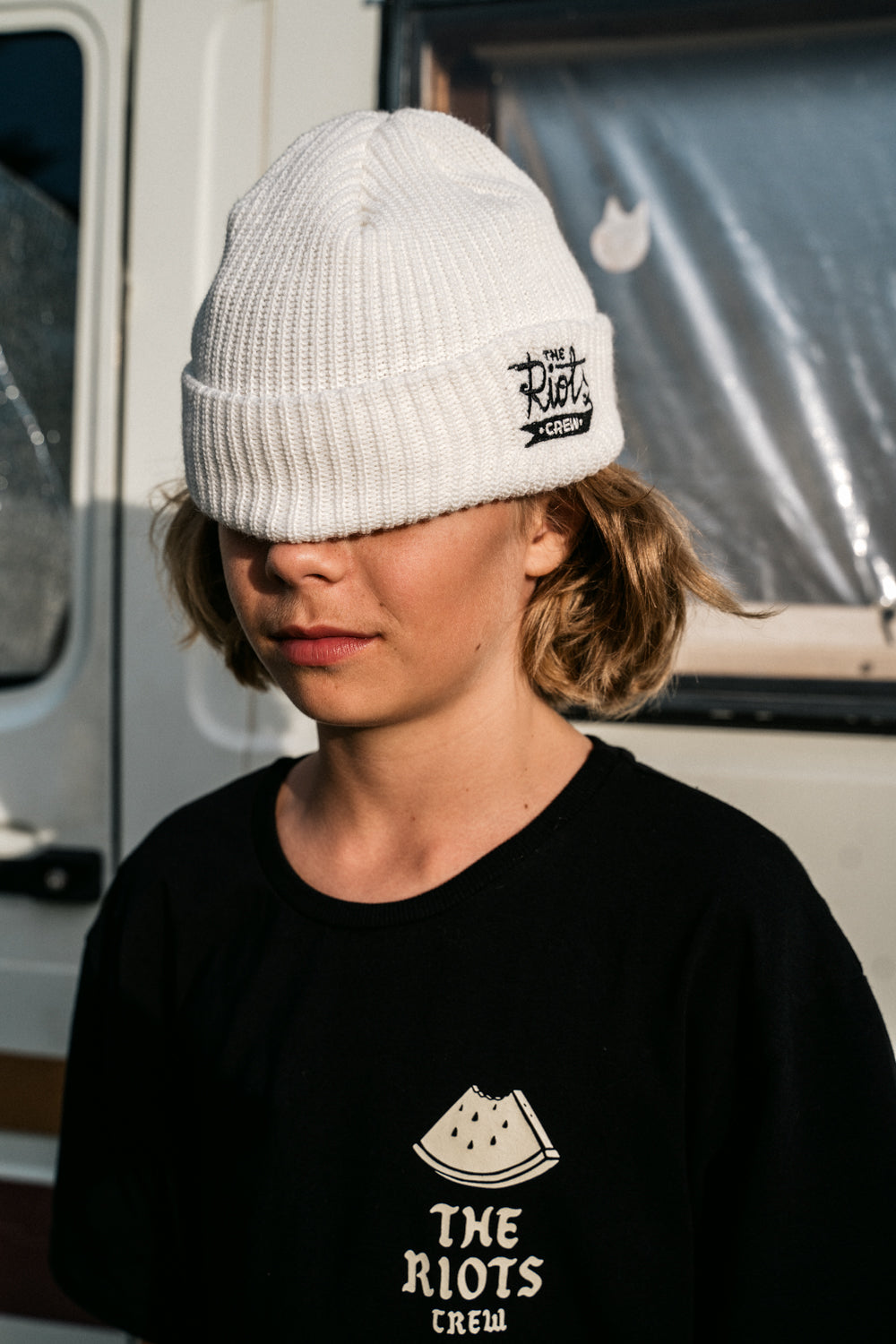 Czapka BEANIE G – OFF WHITE The Riots