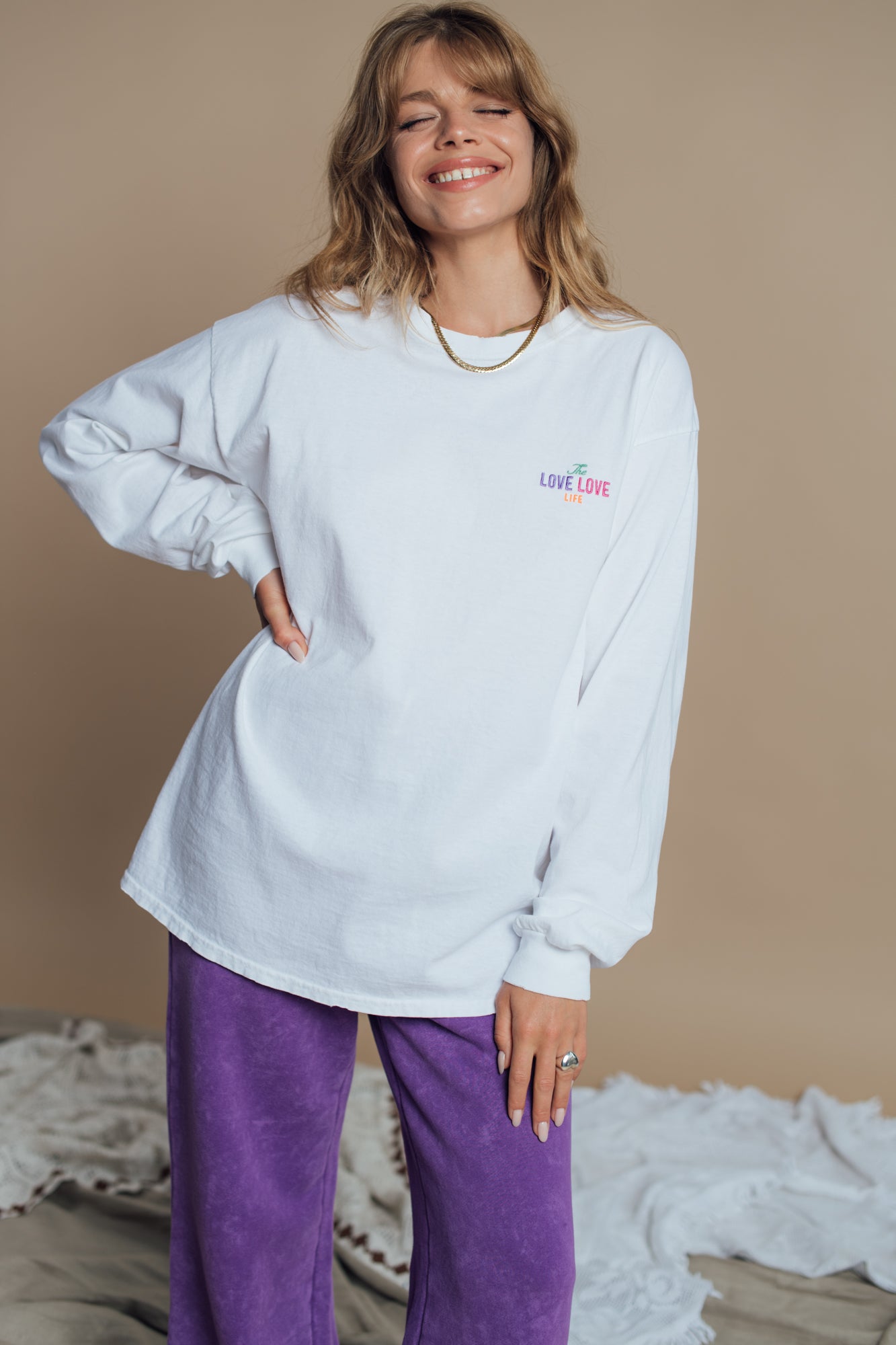 Longsleeve Toronto White/Colorfull