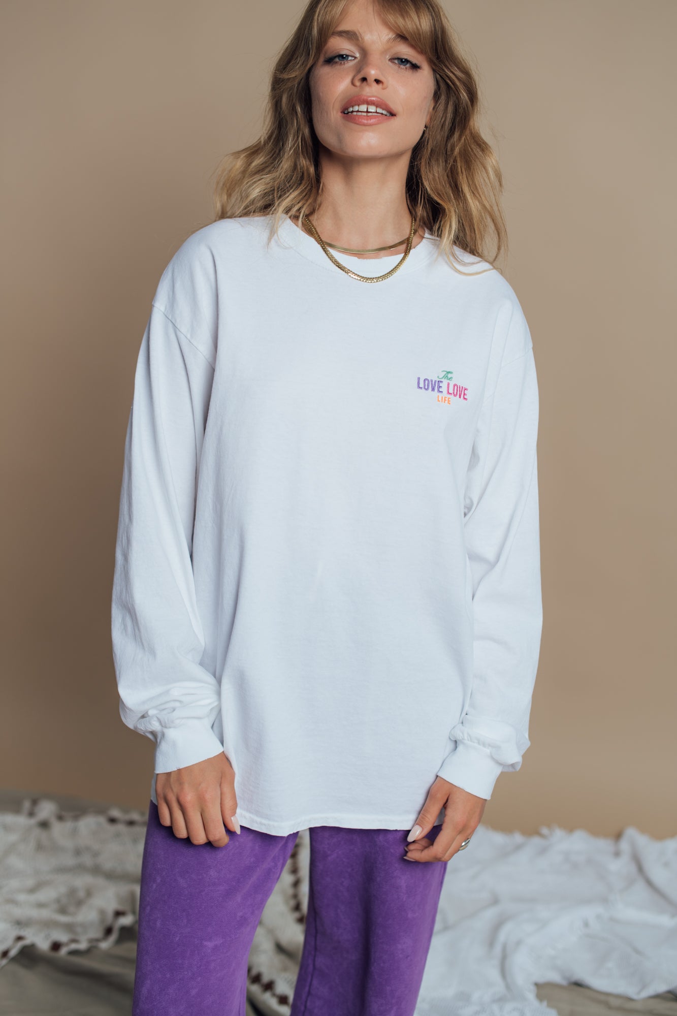 Longsleeve Toronto White/Colorfull