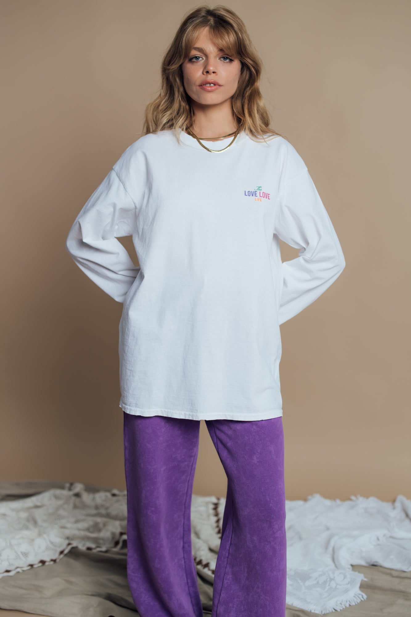 Longsleeve Toronto White/Colorfull