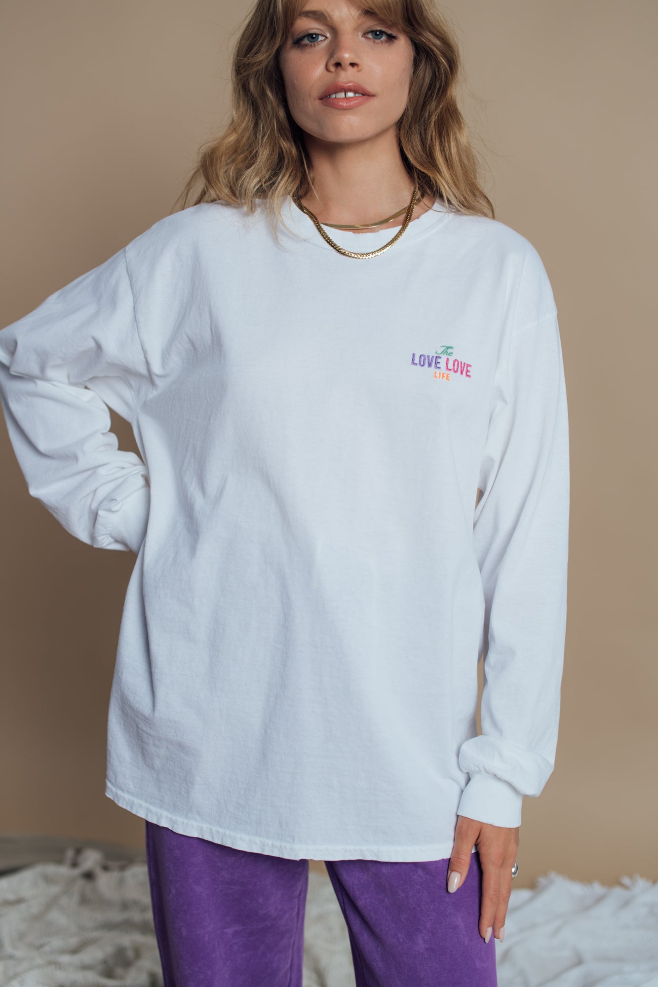 Longsleeve Toronto White/Colorfull