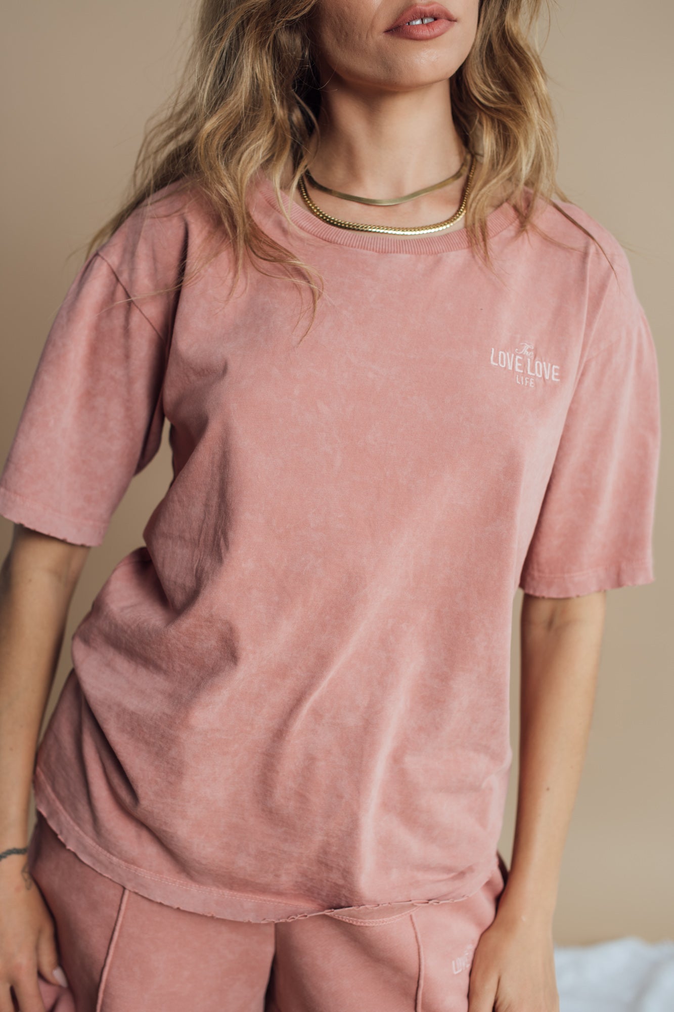 T-shirt Tan Light Pink