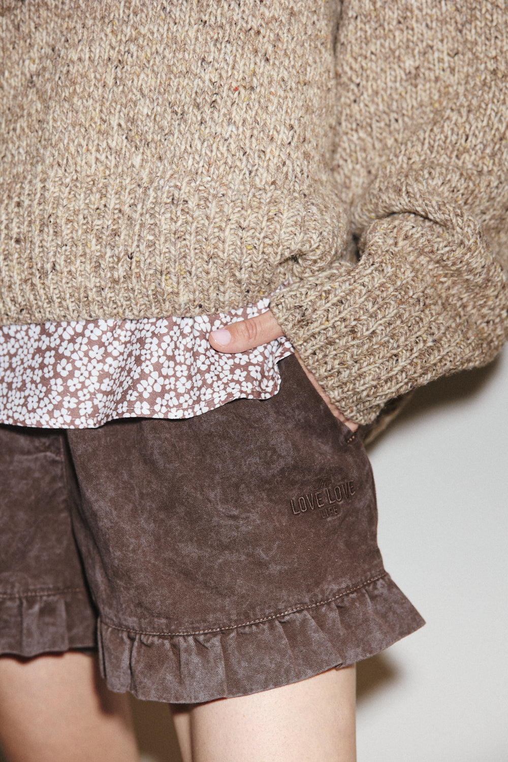 Cloud Sweater Ecru/Brown - 6
