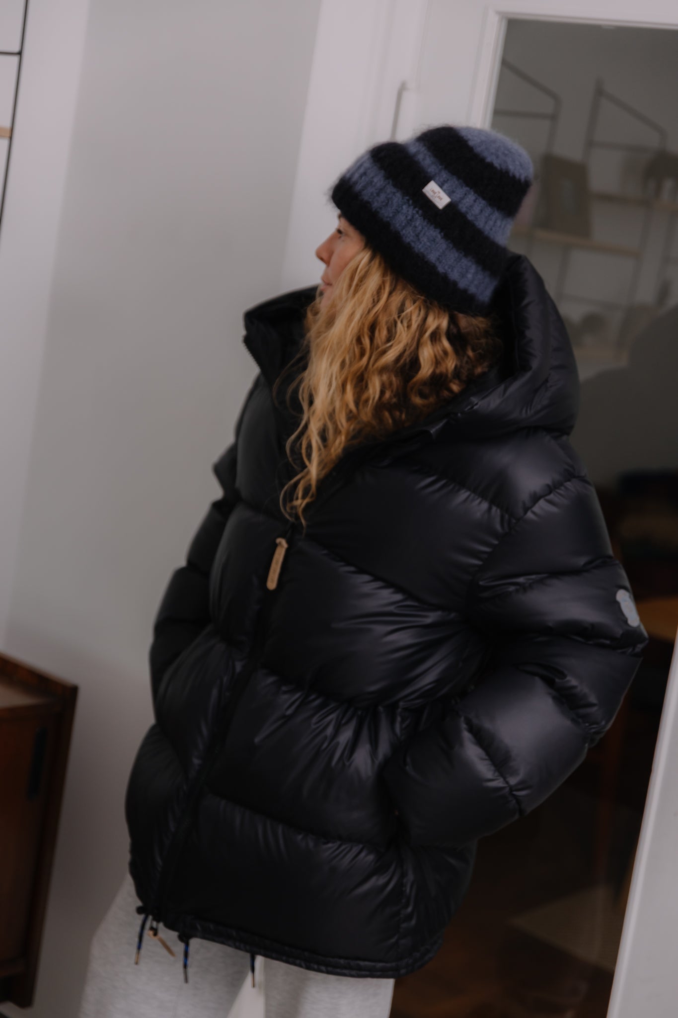 Baby Black and Gray Hat - 11