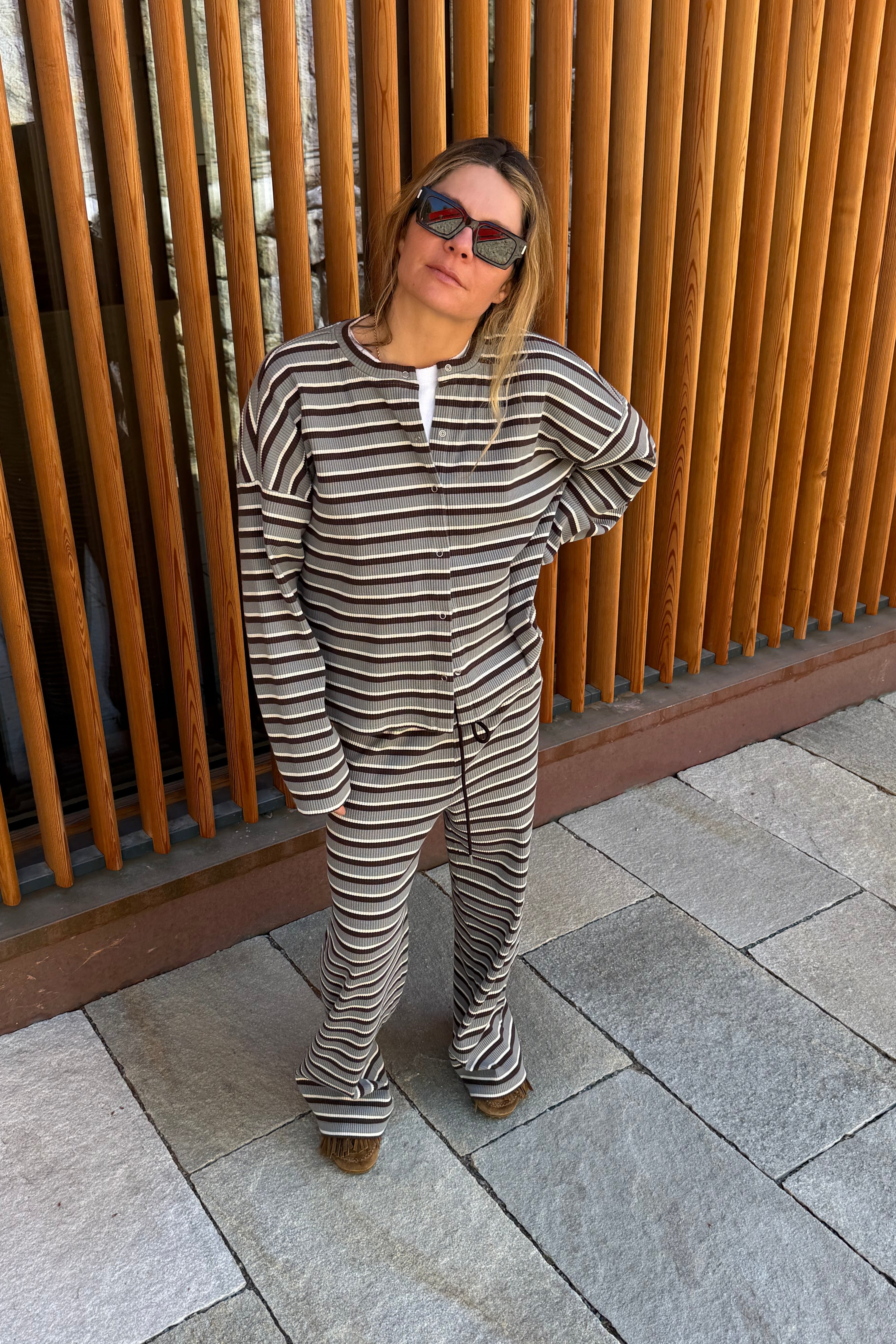 Cardigan Terro Grey Stripes - 10
