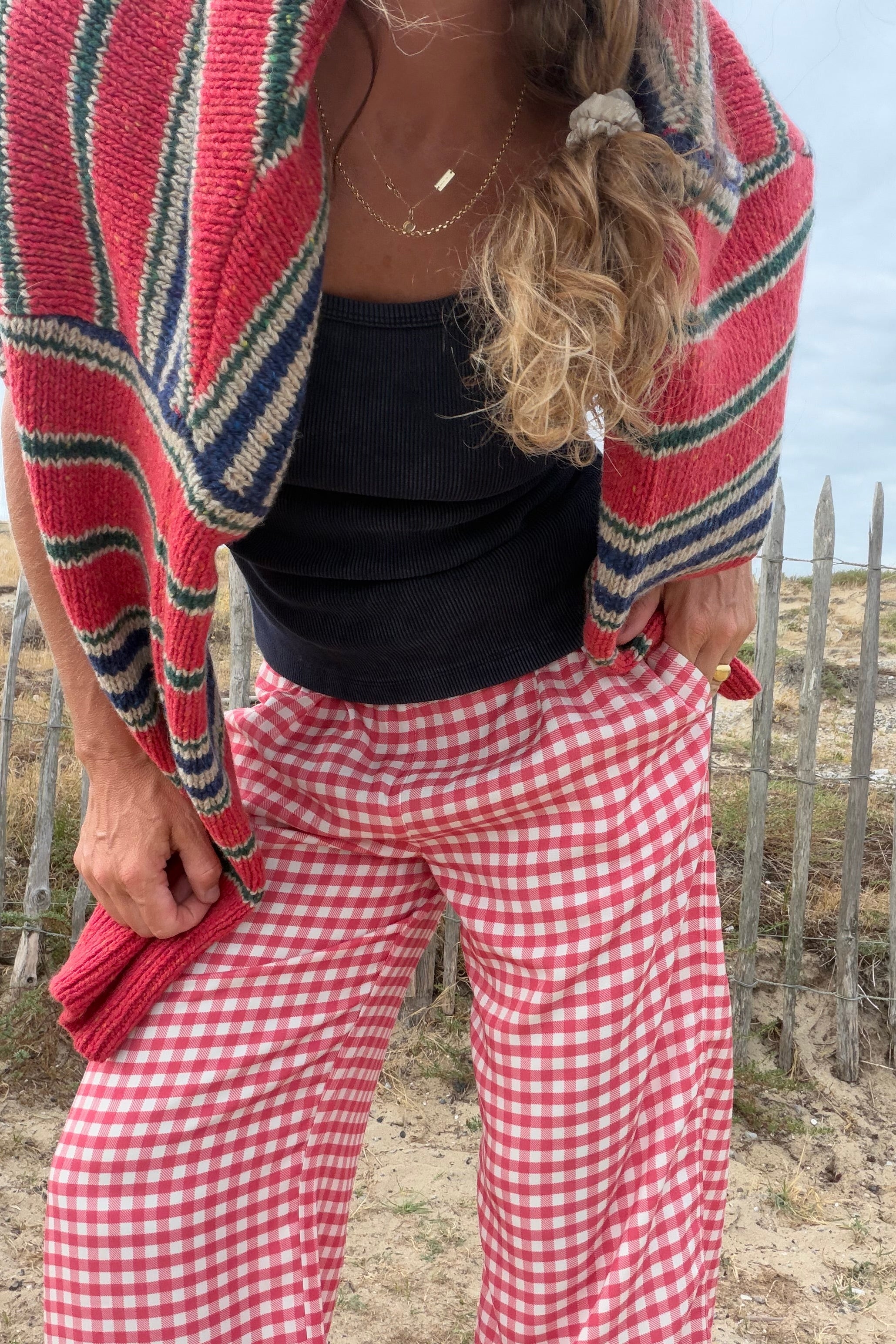 Spodnie Capri Red Plaid - 2