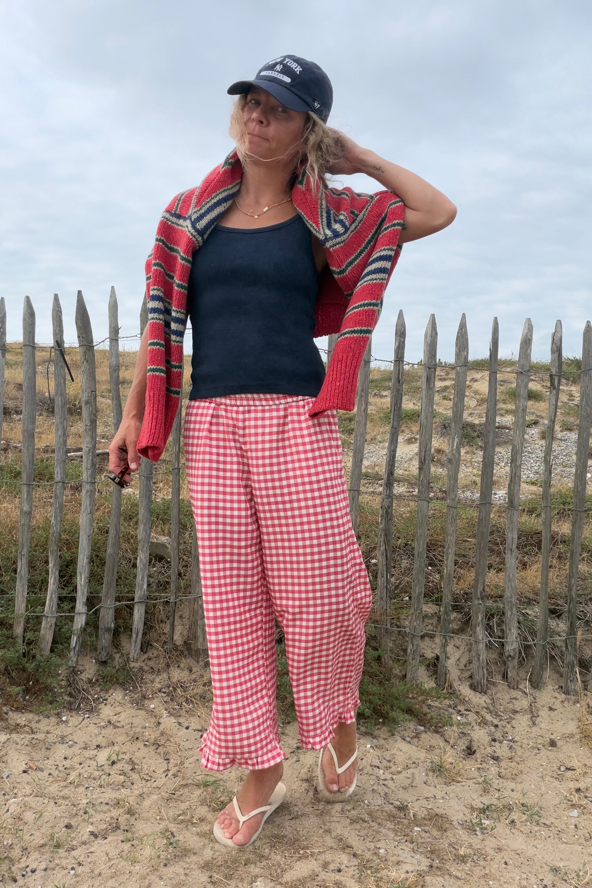 Spodnie Capri Red Plaid - 3