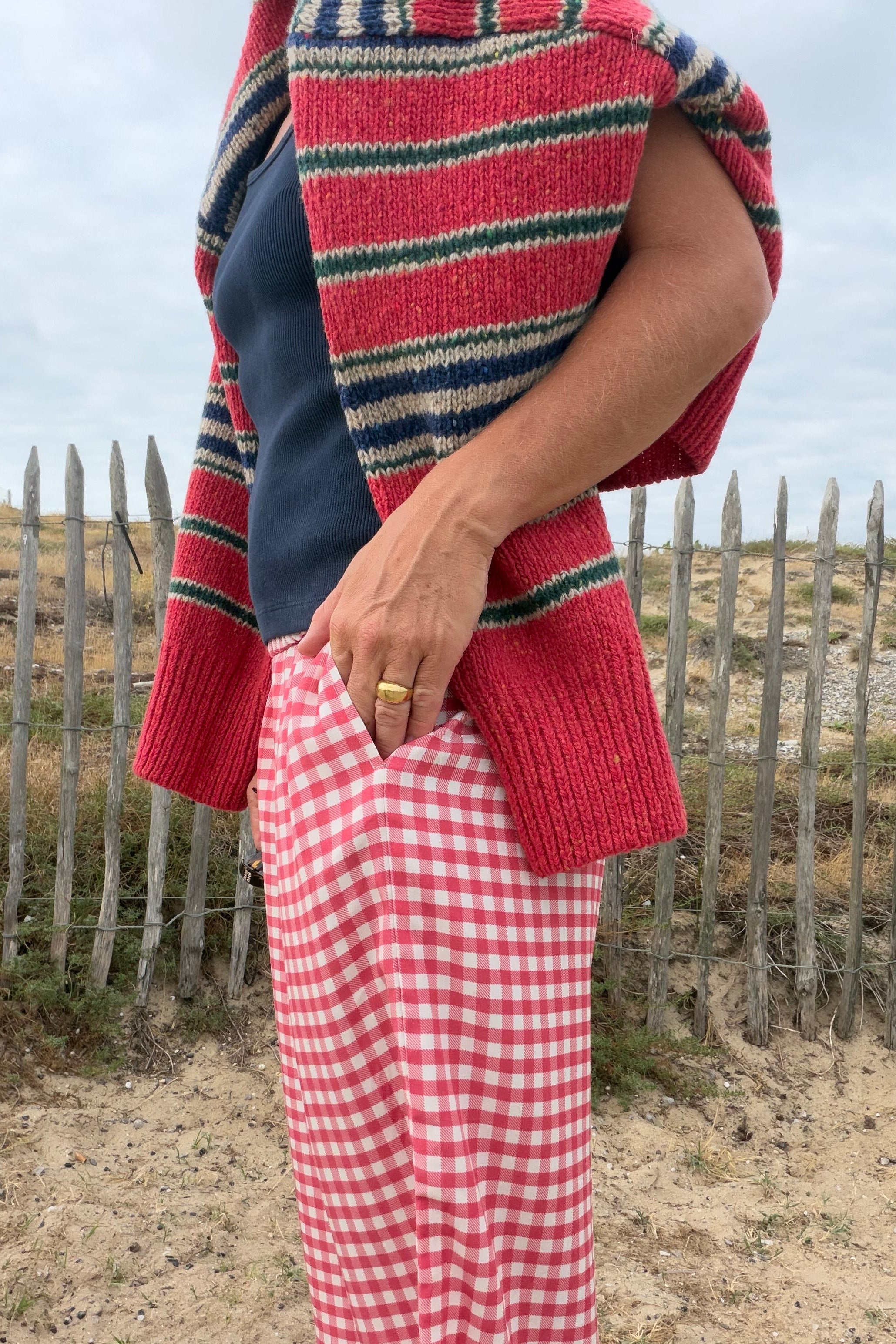 Spodnie Capri Red Plaid - 6