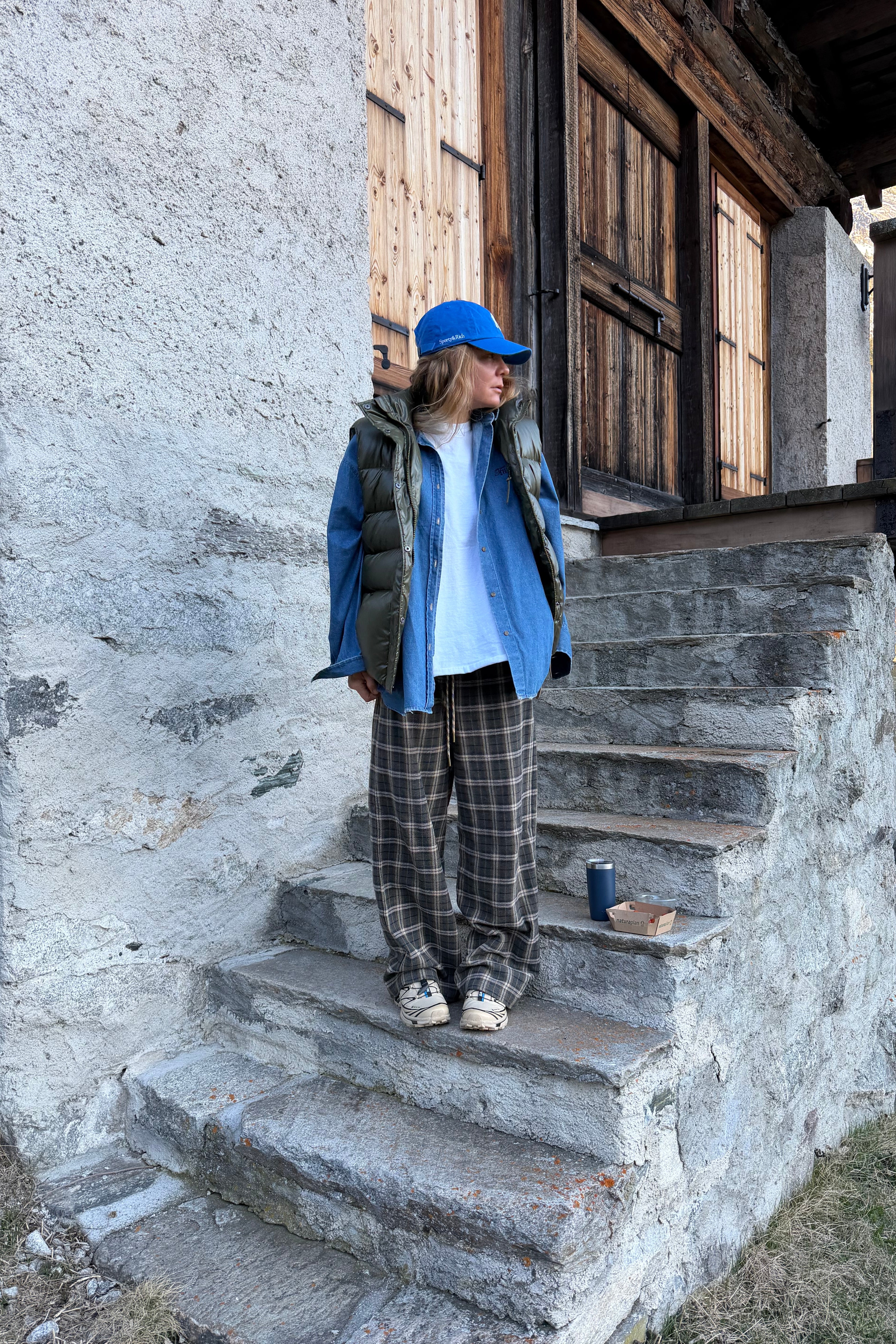 Fall Khaki Plaid Pants - 28