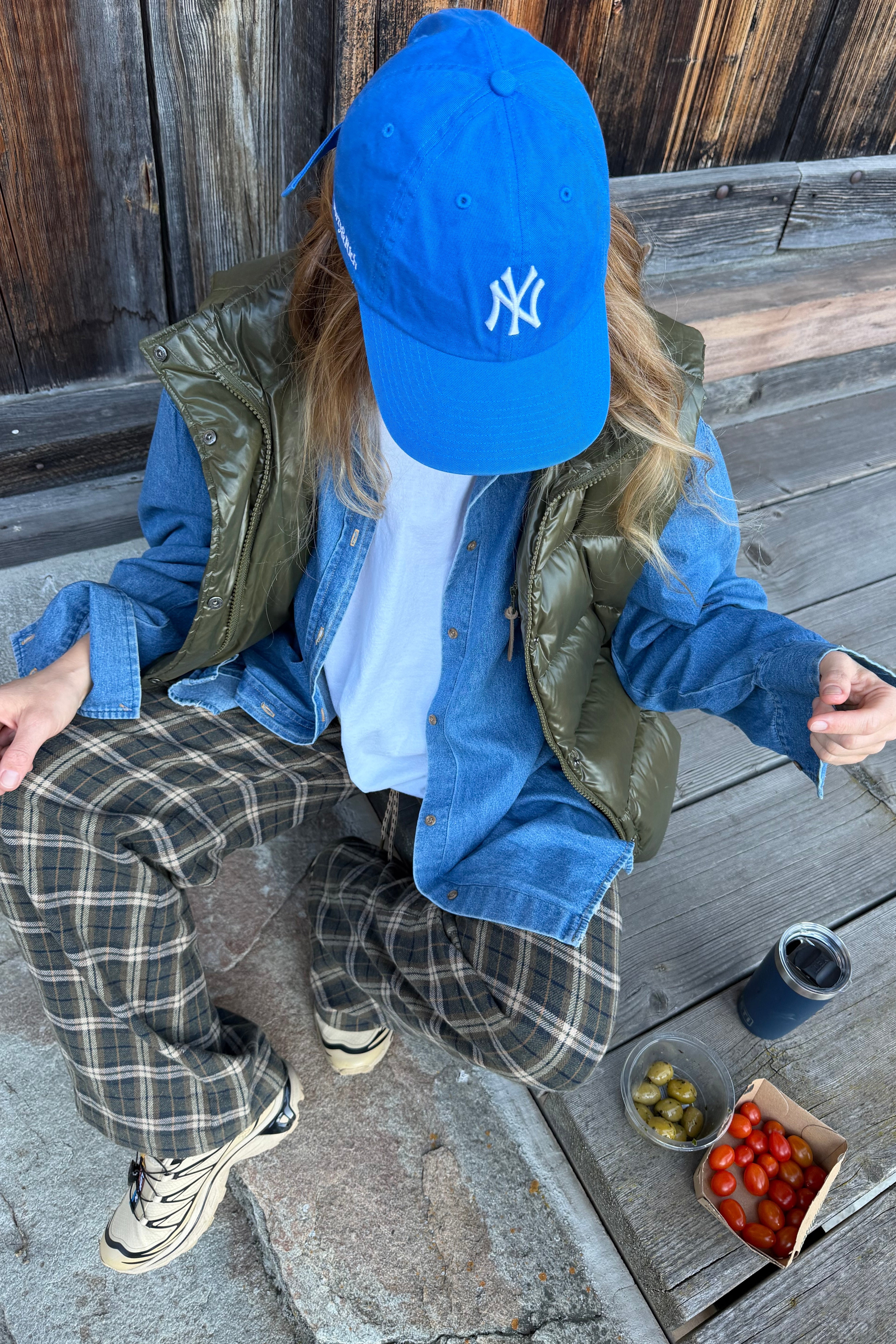 Fall Khaki Plaid Pants - 27