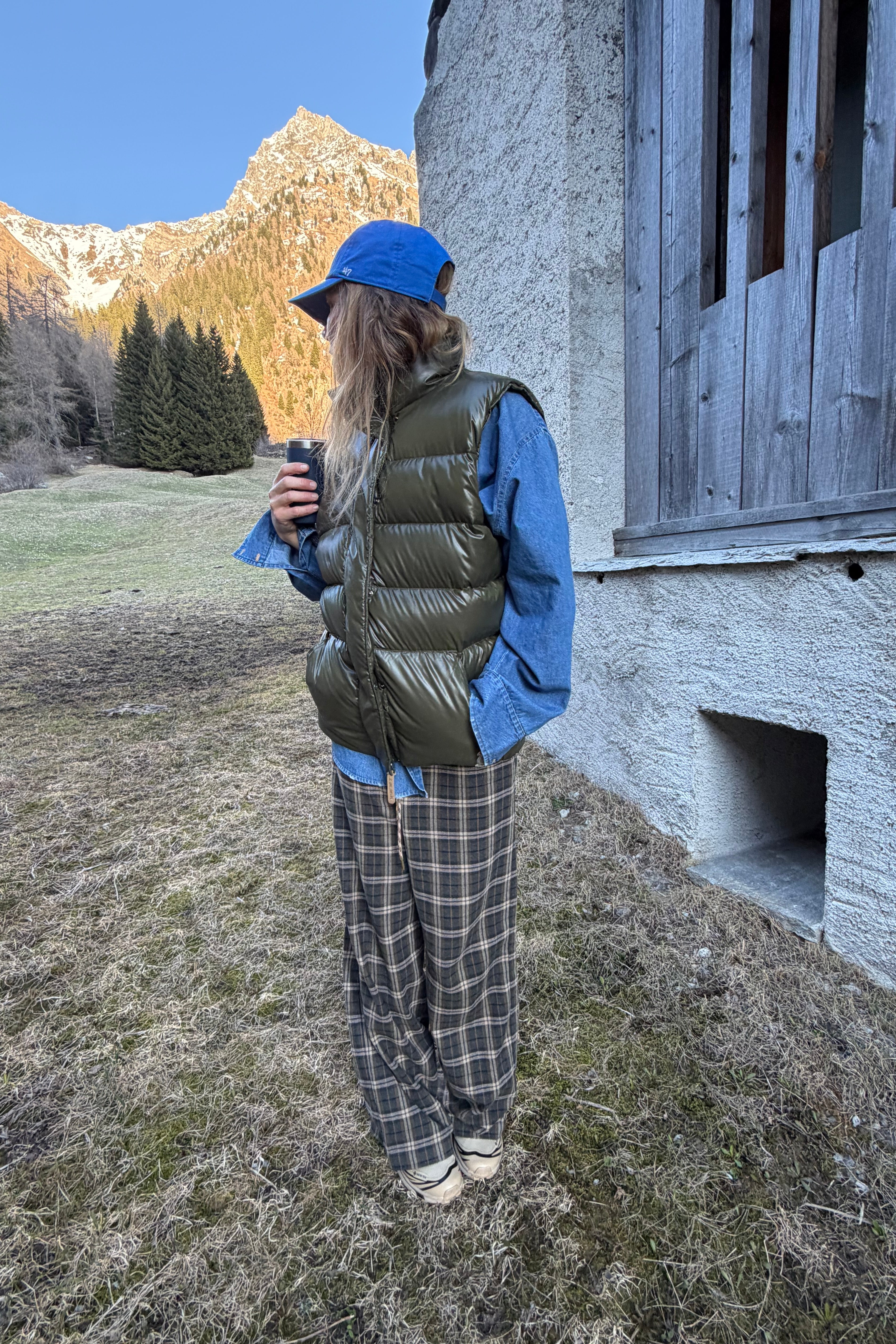 Fall Khaki Plaid Pants - 26