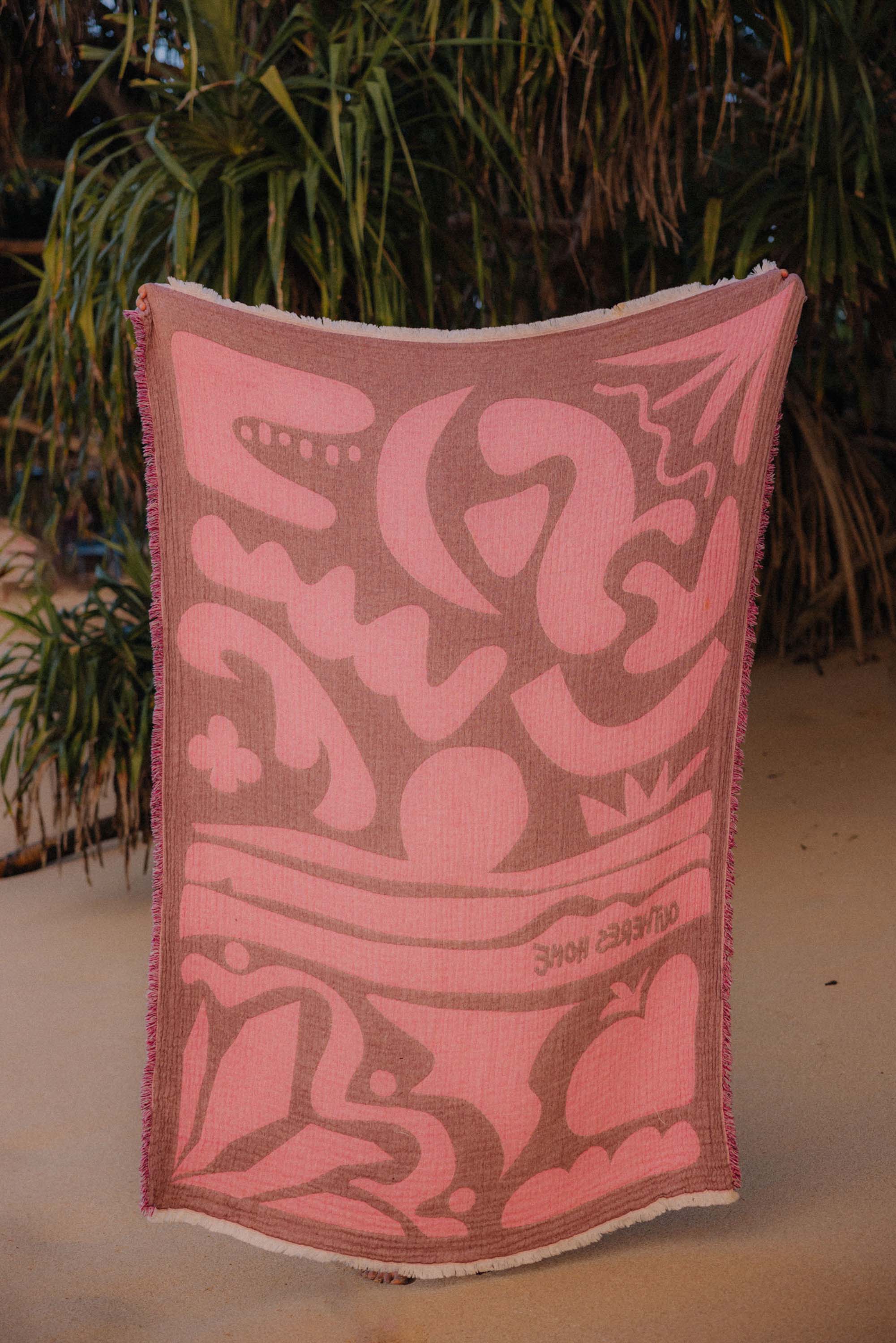 Koc plażowy muślinowy Sunset Pink - 9