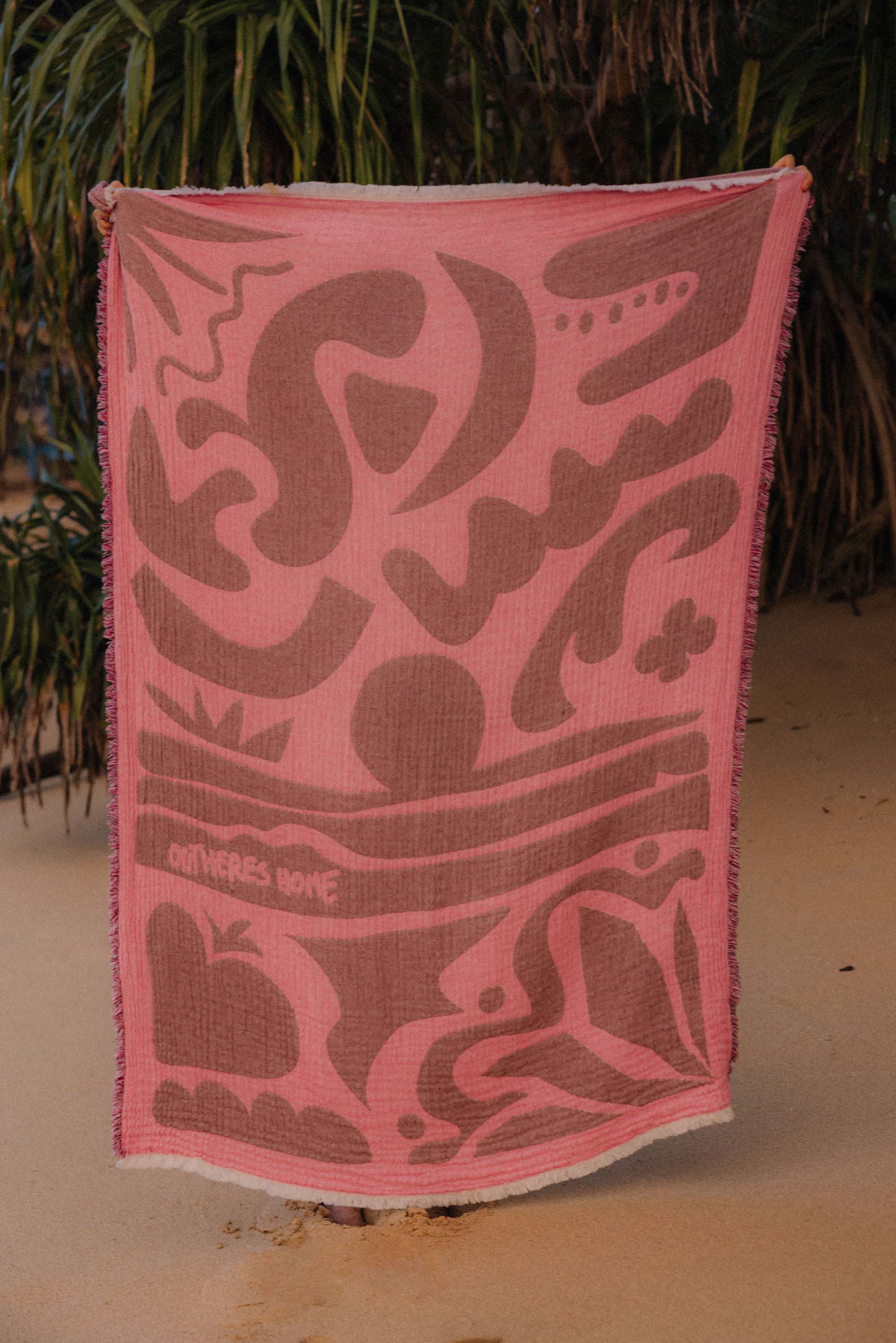 Koc plażowy muślinowy Sunset Pink - 10