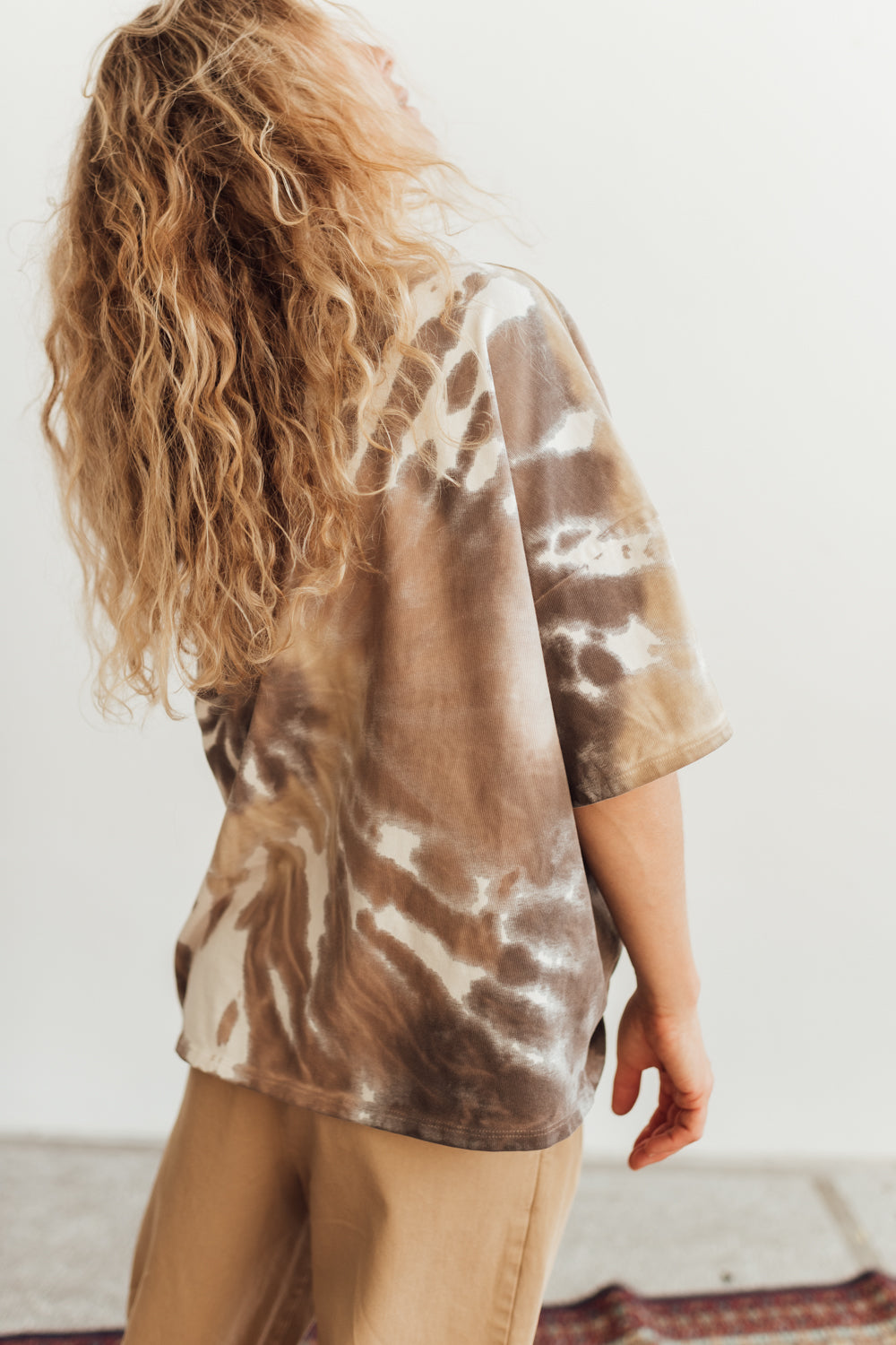 T-shirt Madrid Brown Tie Dye Heavy