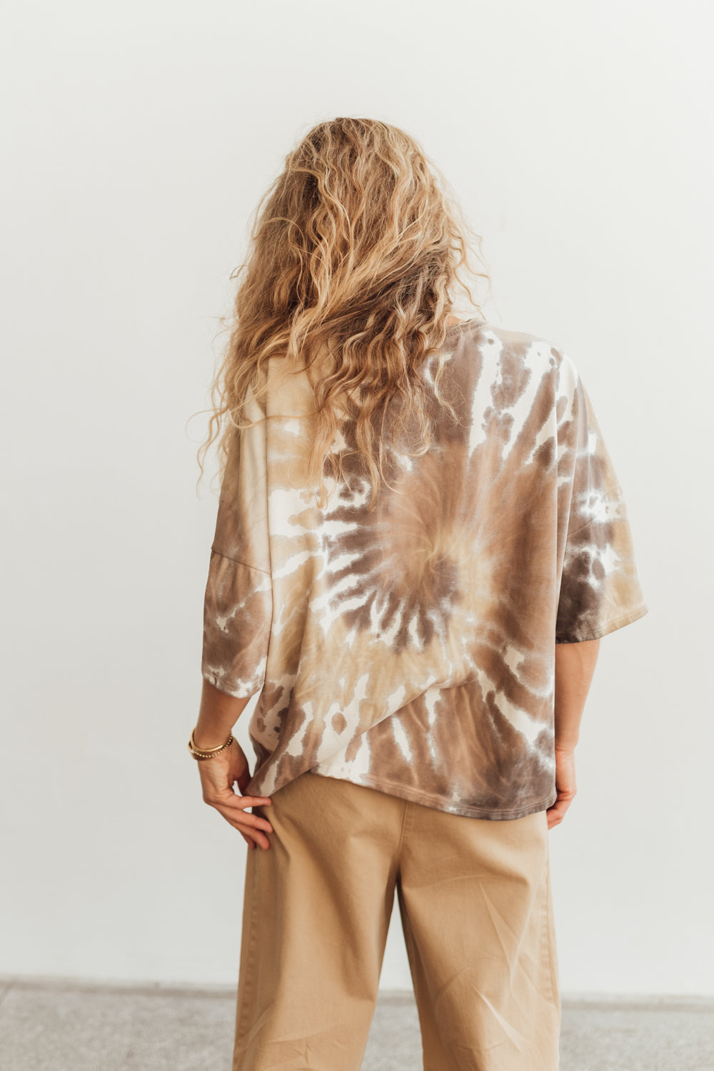 T-shirt Madrid Brown Tie Dye Heavy