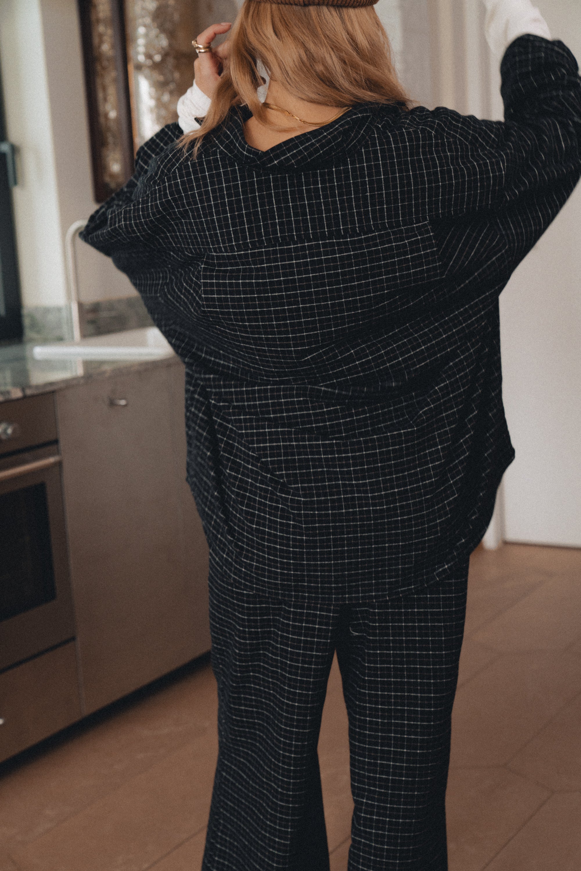 Spodnie Uppsala Black Plaid - 20