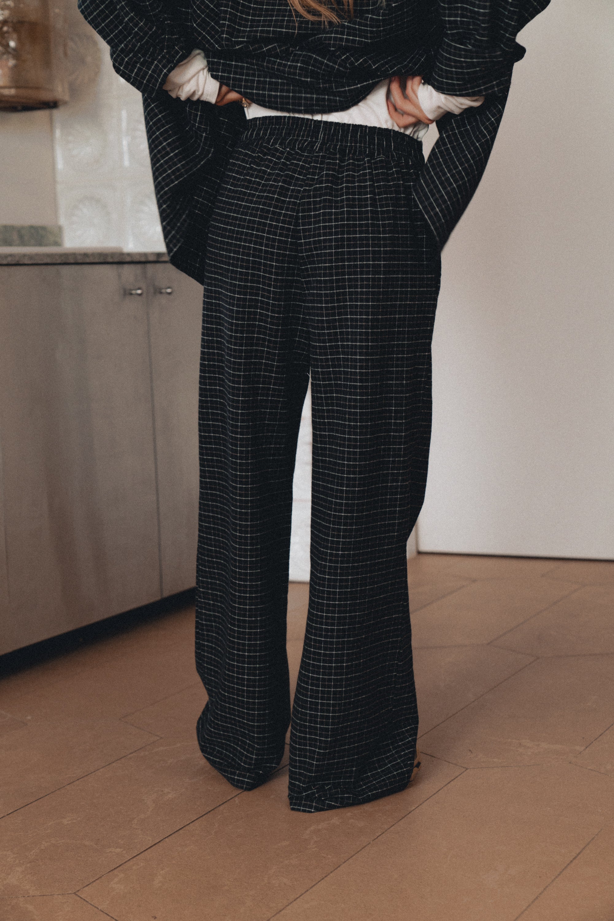 Spodnie Uppsala Black Plaid - 22