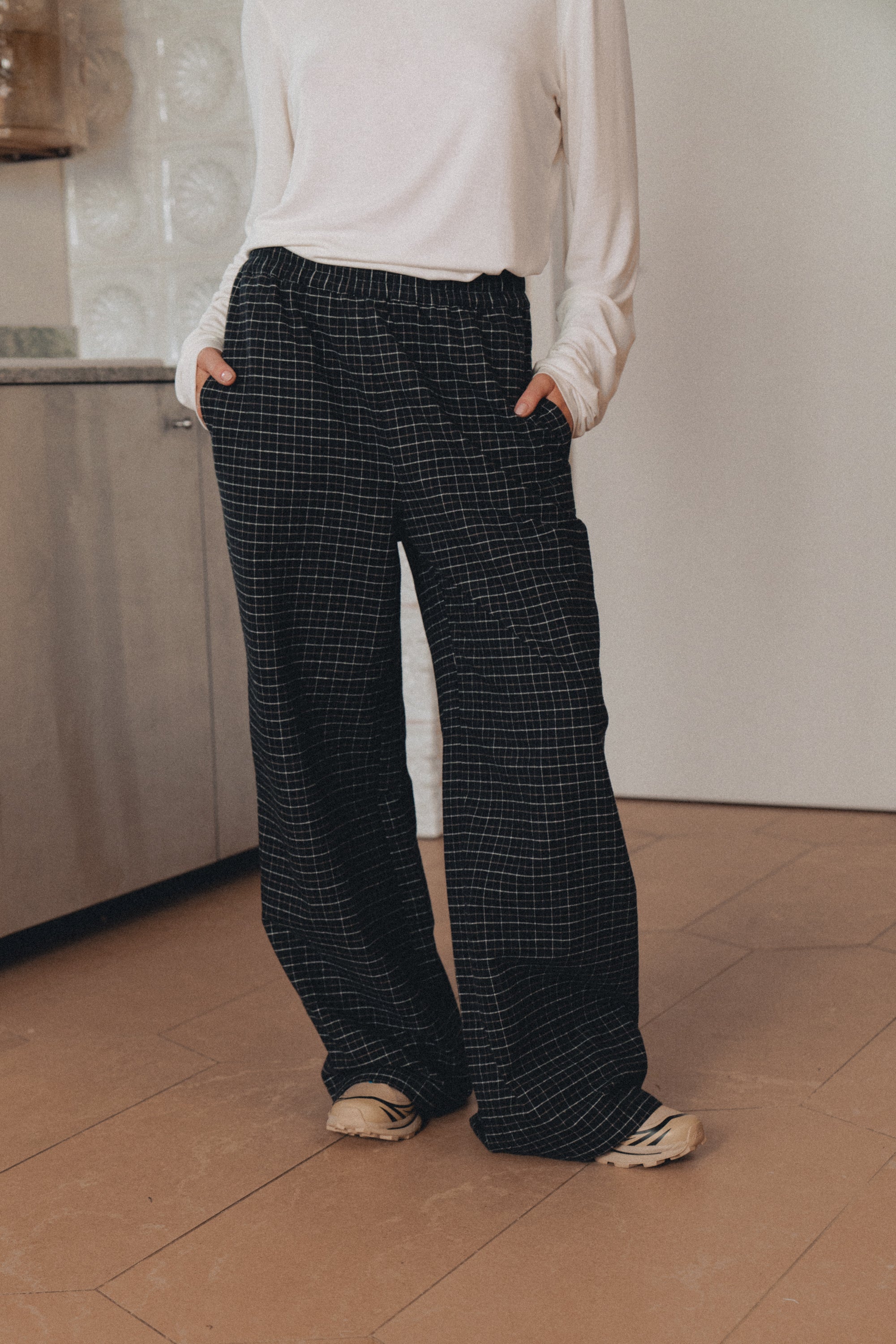Spodnie Uppsala Black Plaid - 7