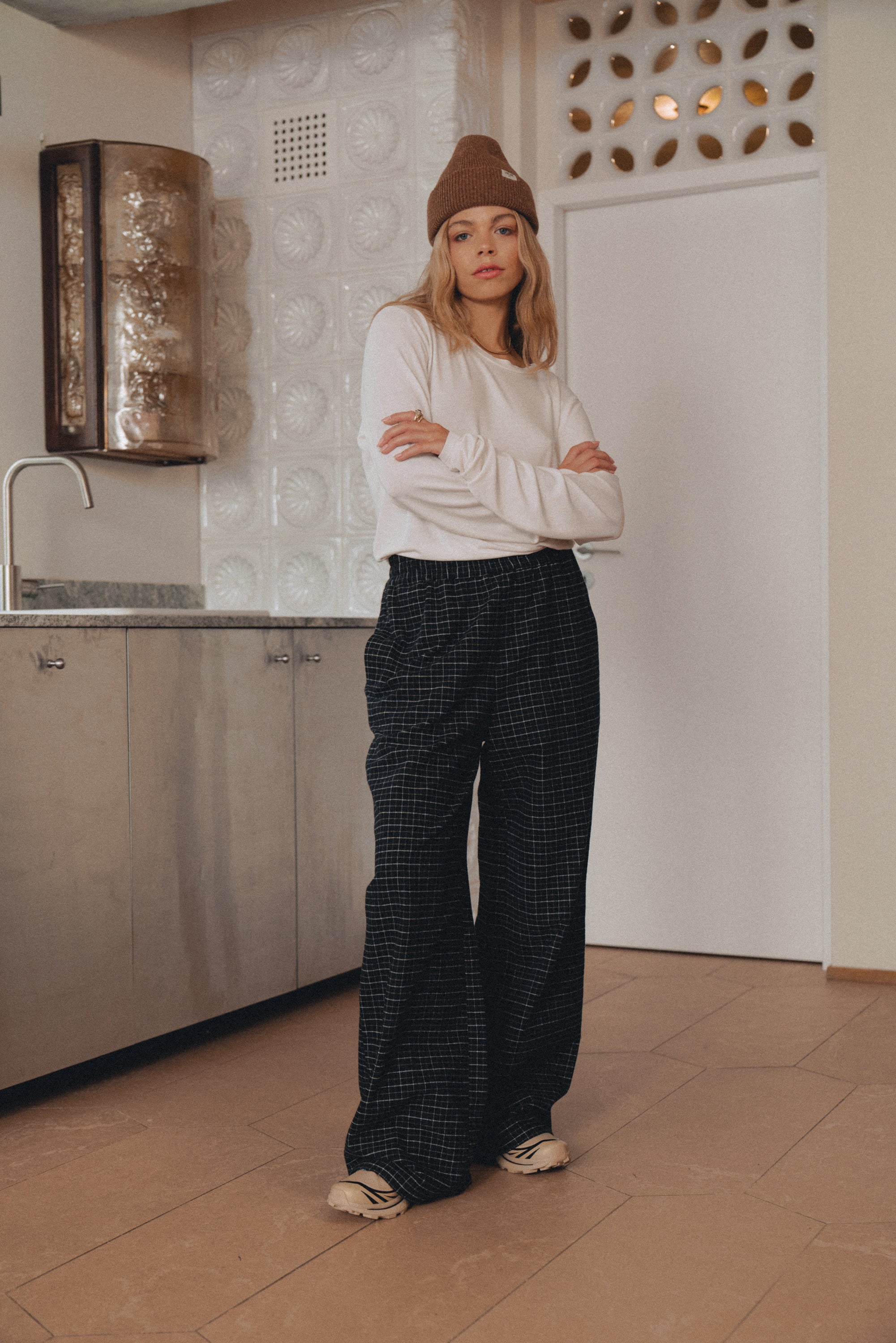 Spodnie Uppsala Black Plaid - 23