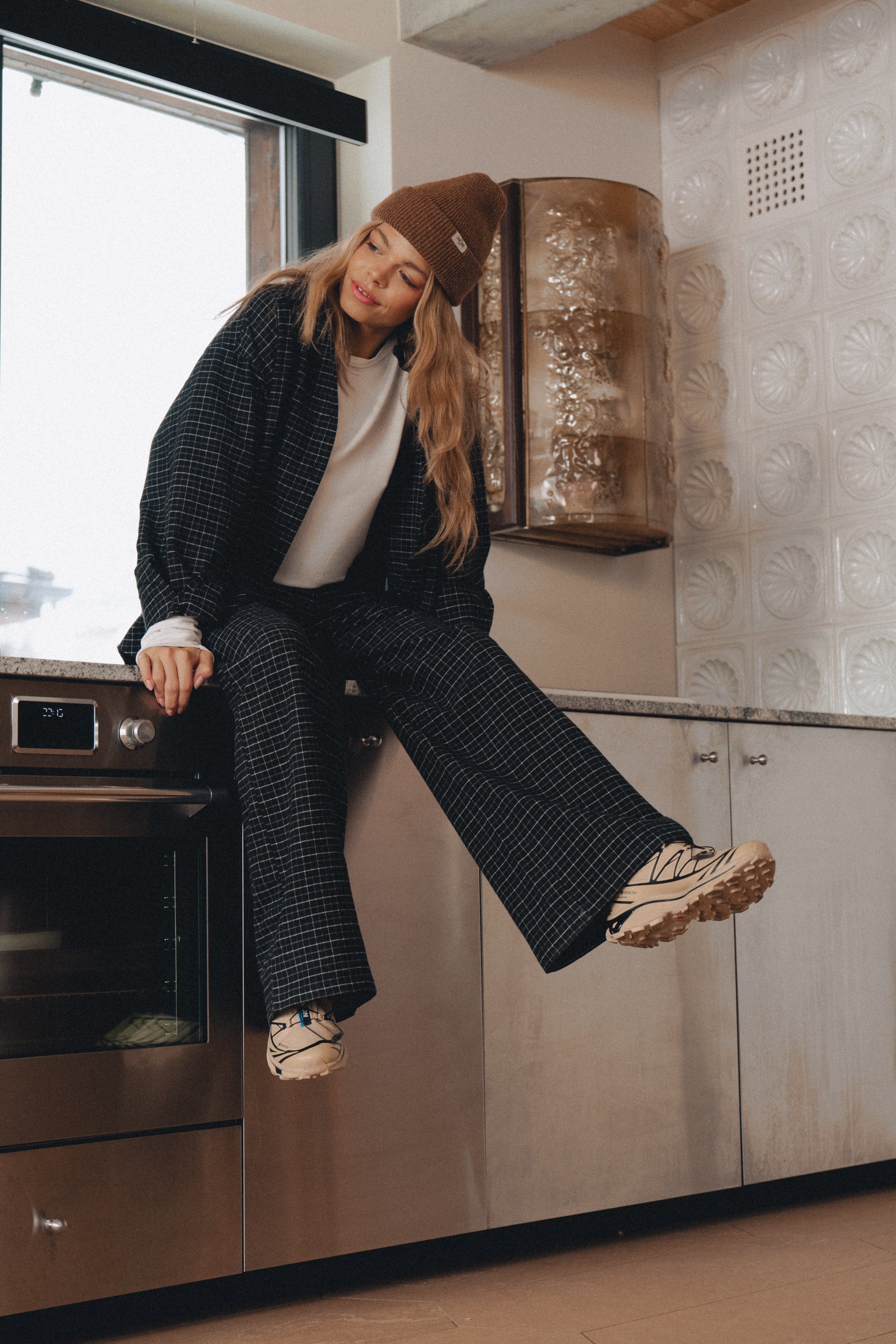 Spodnie Uppsala Black Plaid - 9