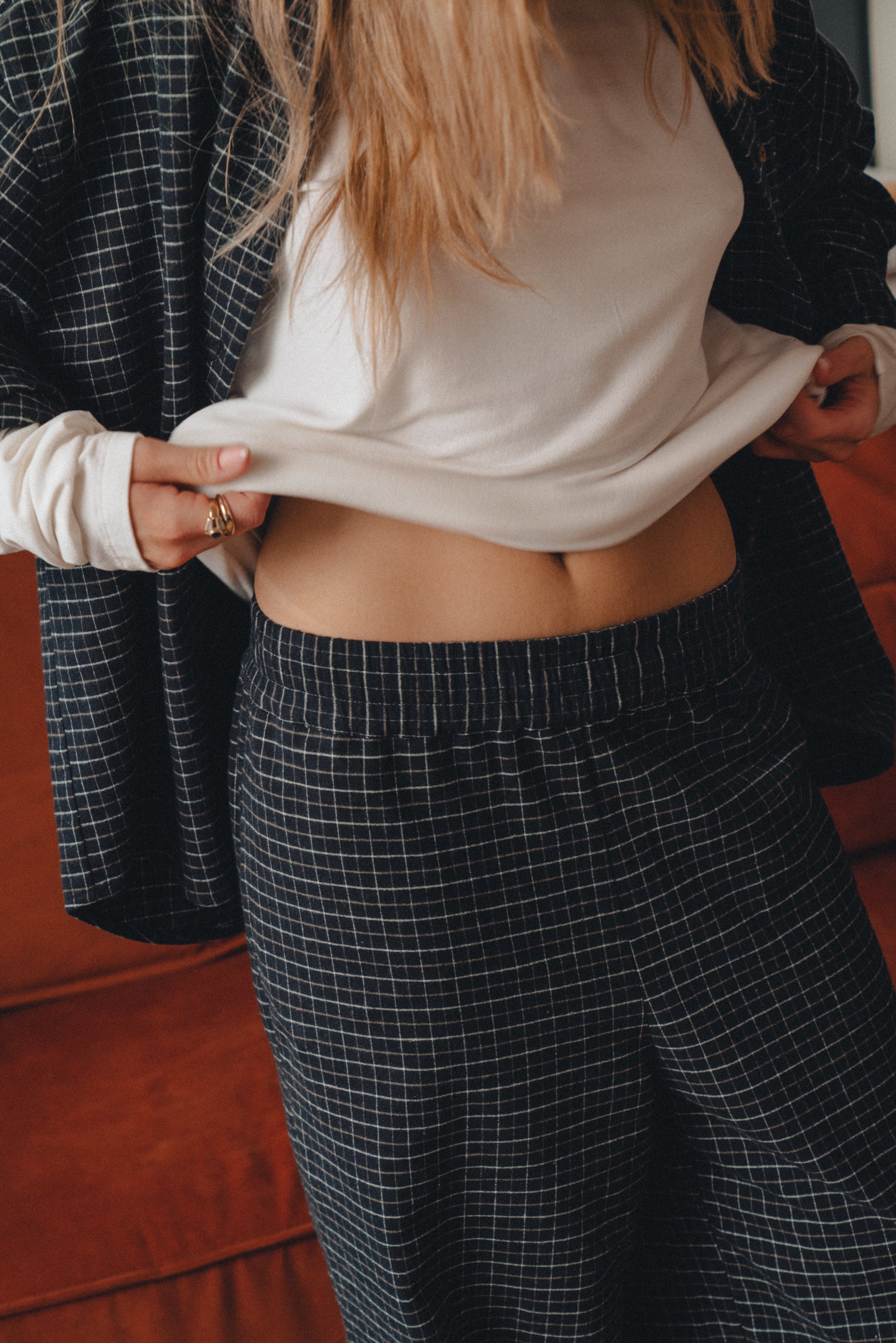 Spodnie Uppsala Black Plaid - 14