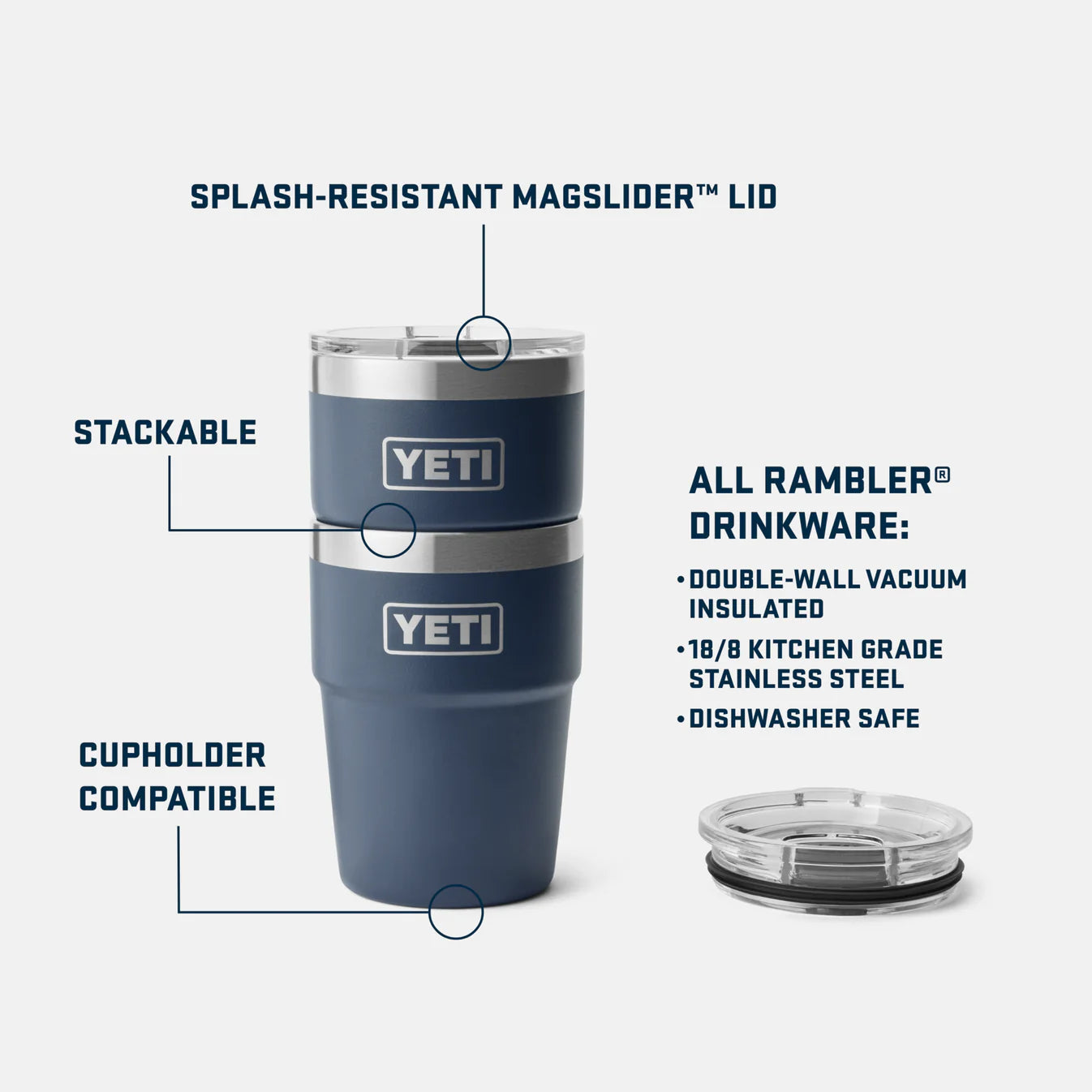 RAMBLER 16 OZ STACKABLE CUP MS BLACK - 4