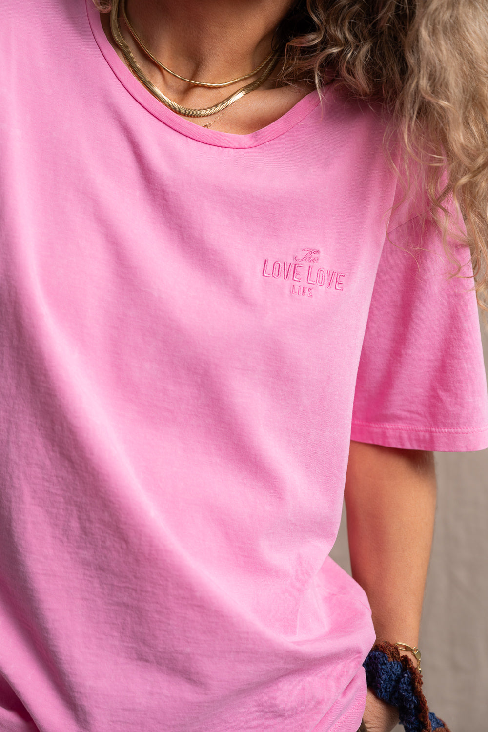 T-shirt Tan Candy Pink