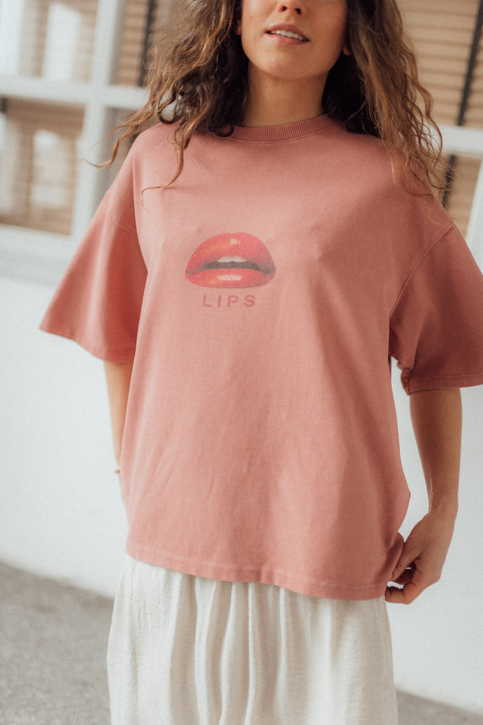 Bronx Light Pink Heavy LIPS T-shirt - 10