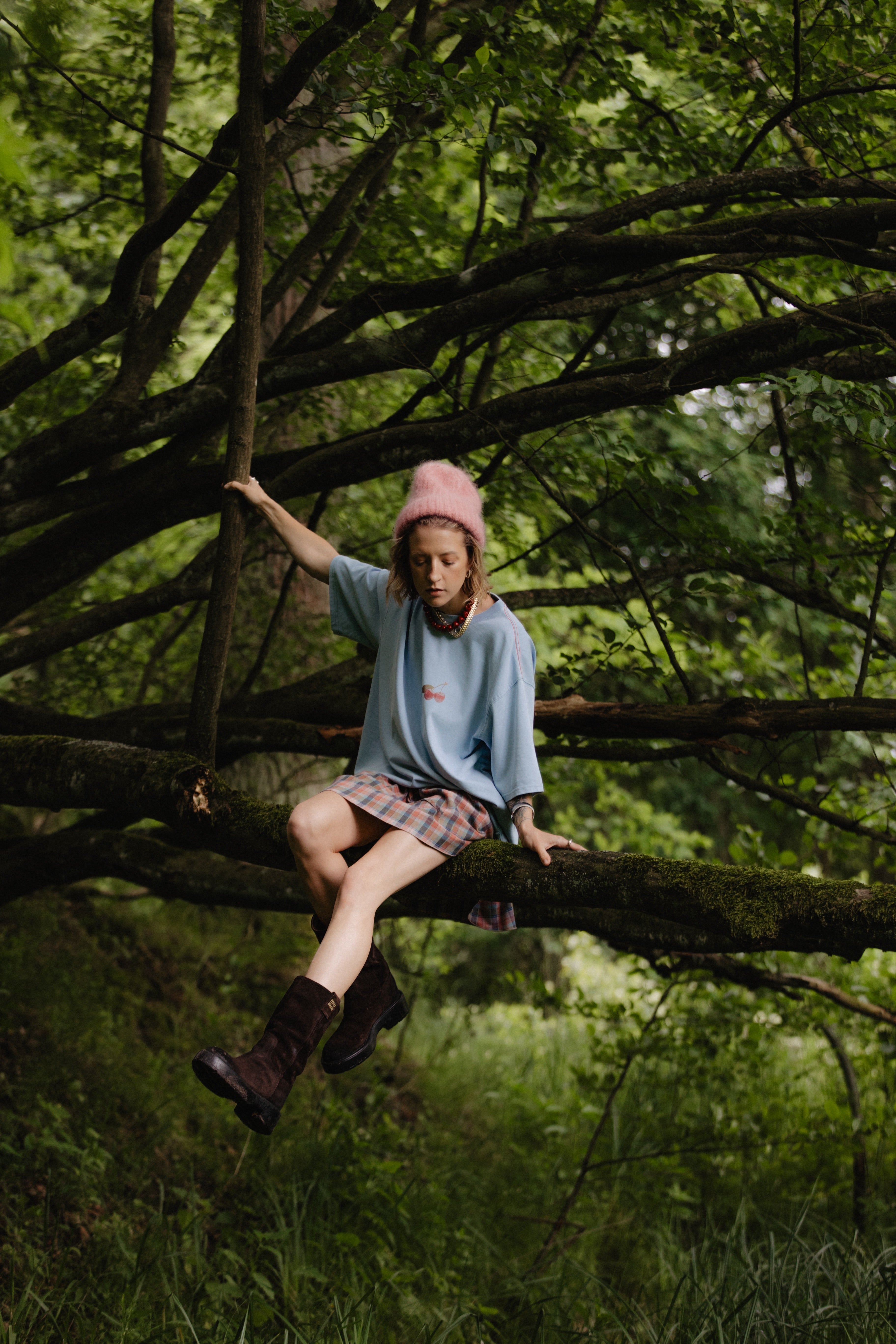 T-shirt Bronx Powder Blue x LARA One Size