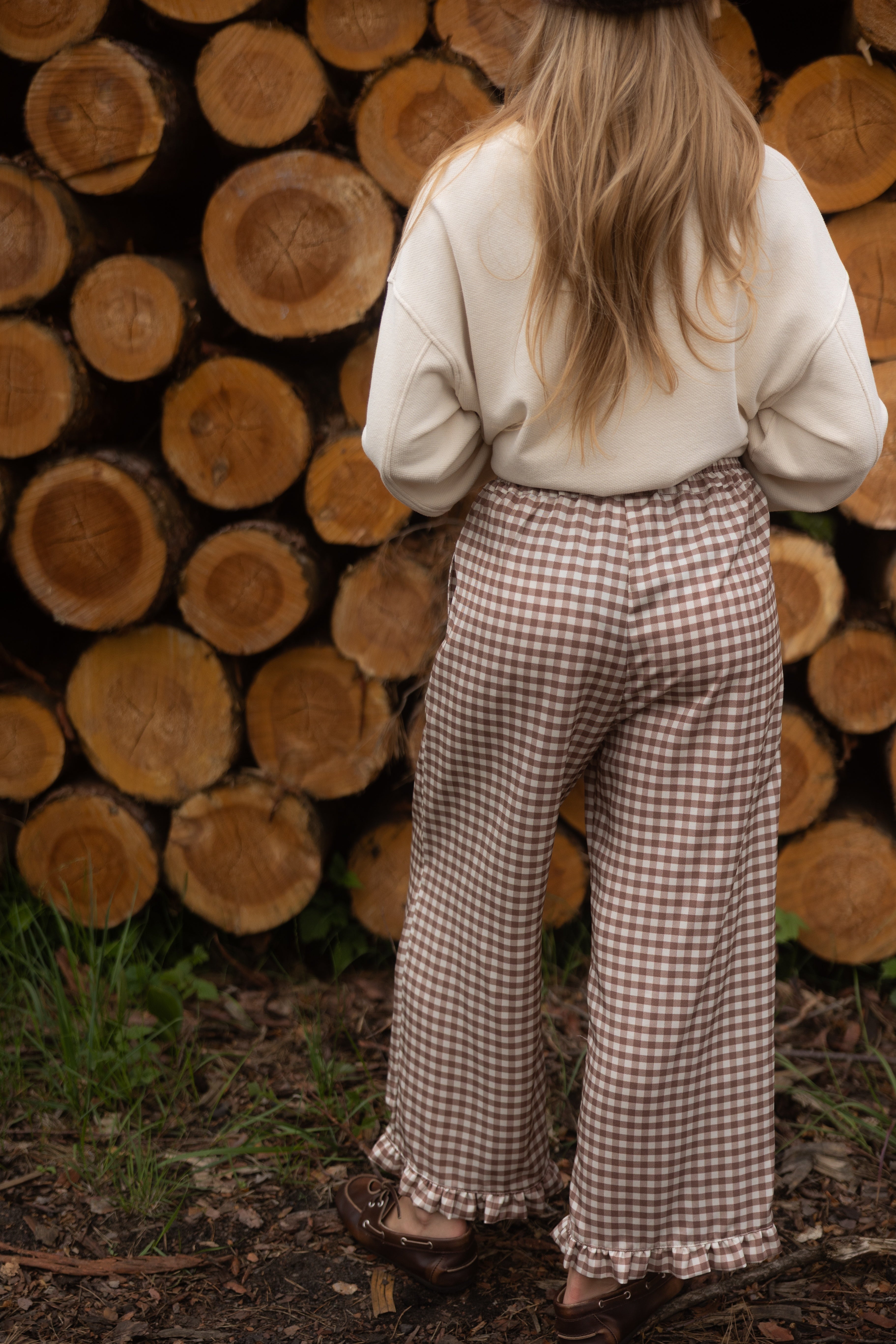 Spodnie Capri Brown Plaid - 6