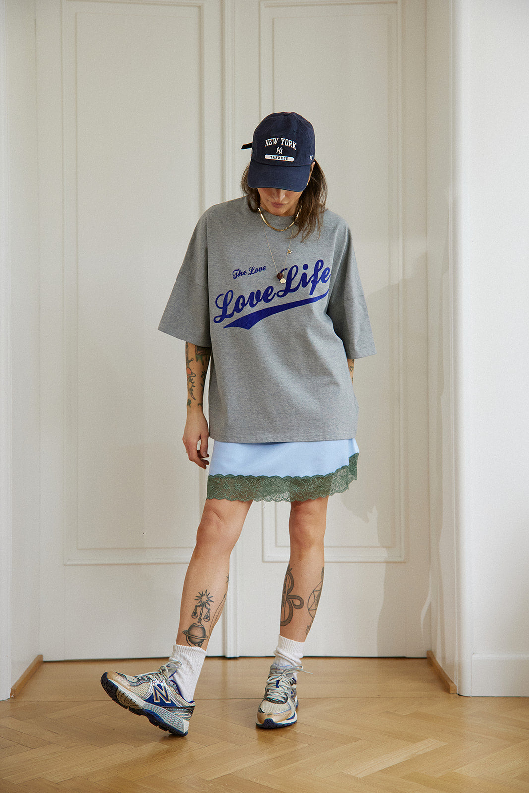 T-shirt West Gray Melange Baseball