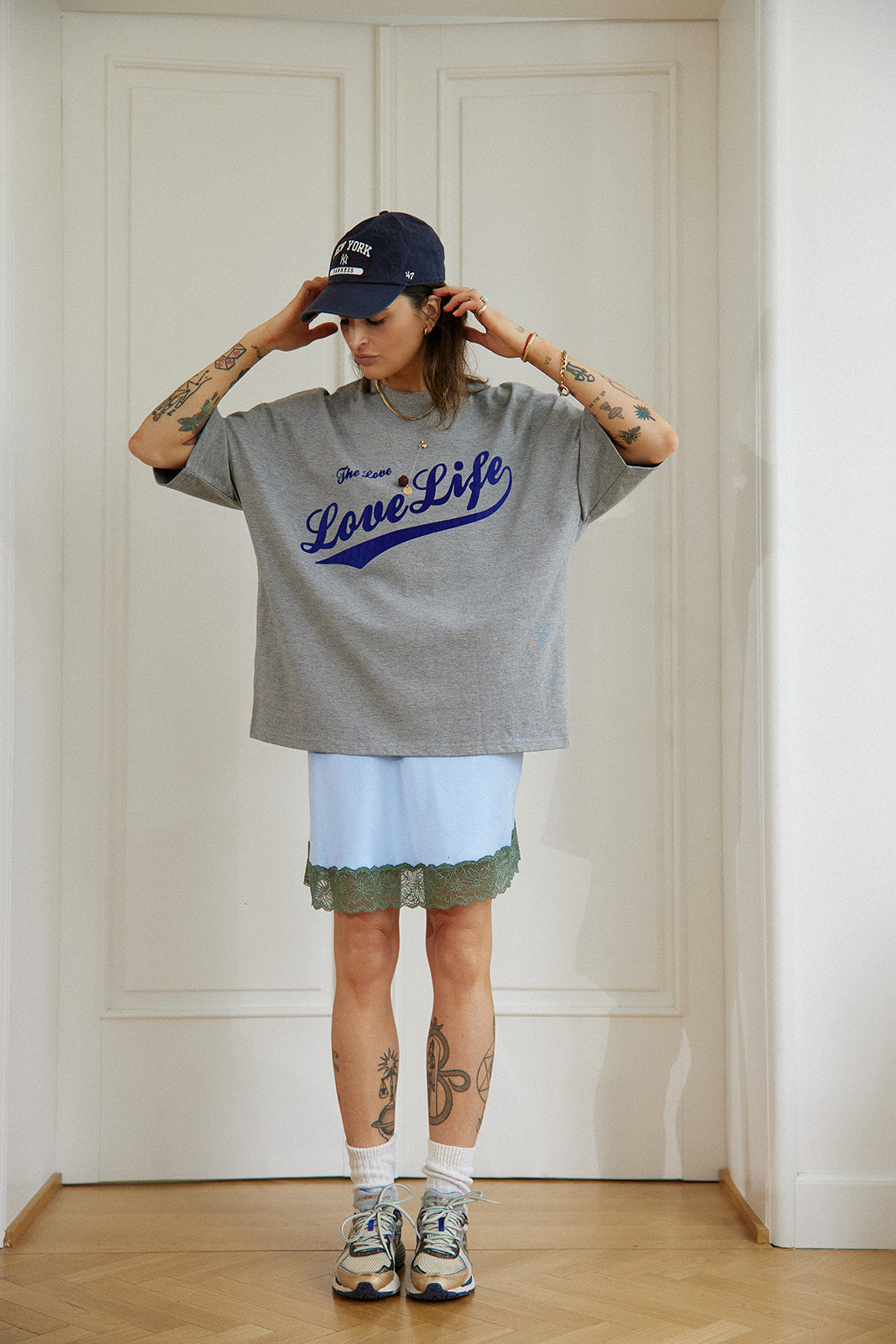 T-shirt West Gray Melange Baseball - 5