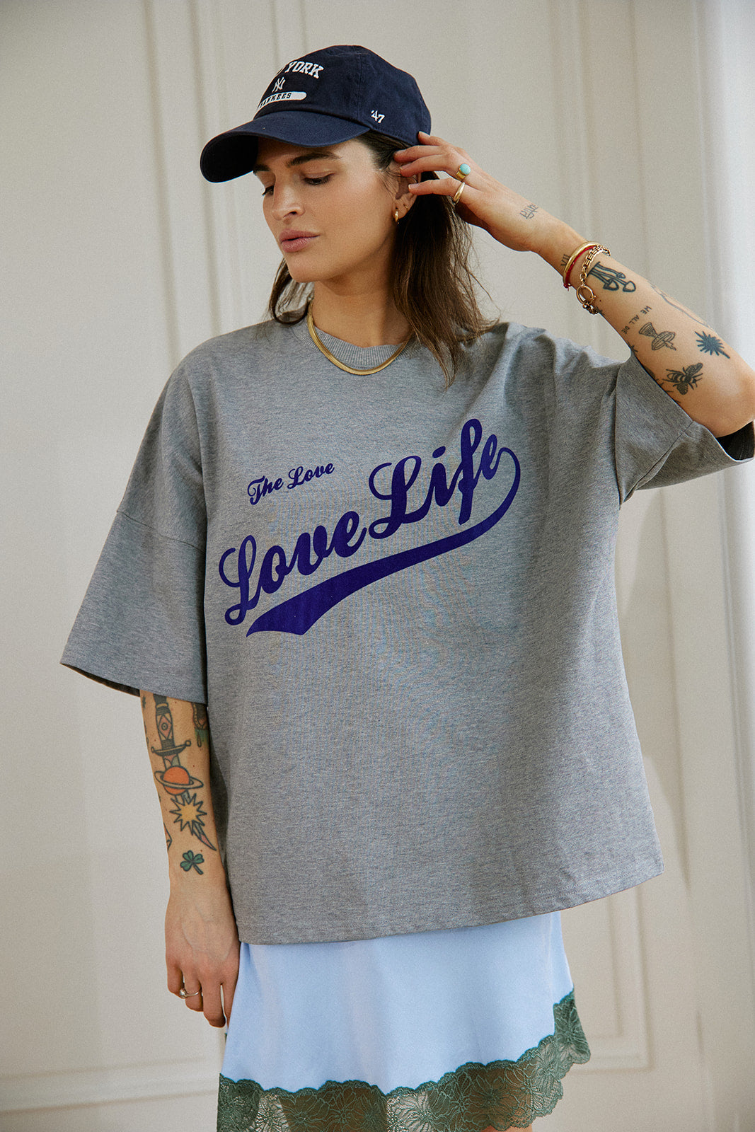 T-shirt West Gray Melange Baseball - 8