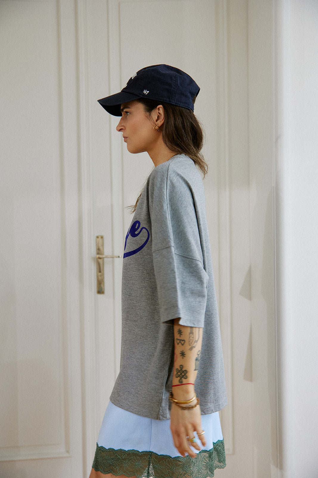 T-shirt West Gray Melange Baseball - 10