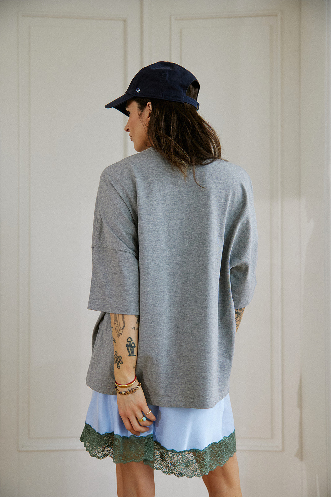 T-shirt West Gray Melange Baseball - 11