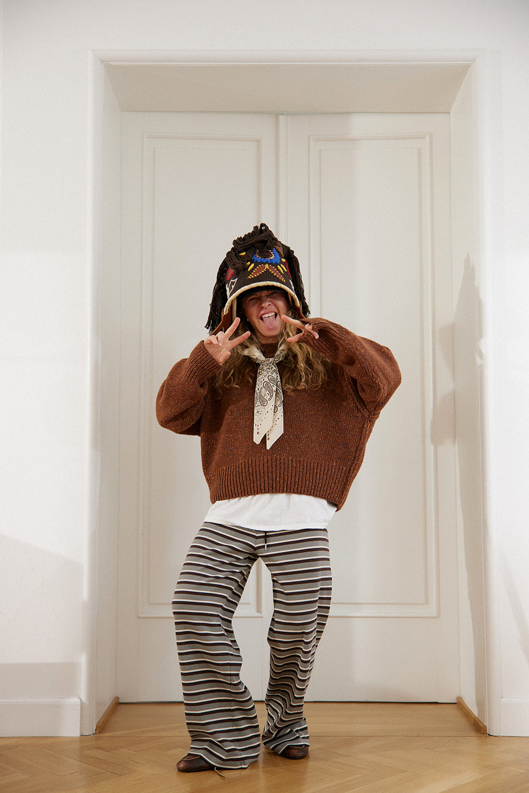 Trousers Calm Gray Stripes - 15
