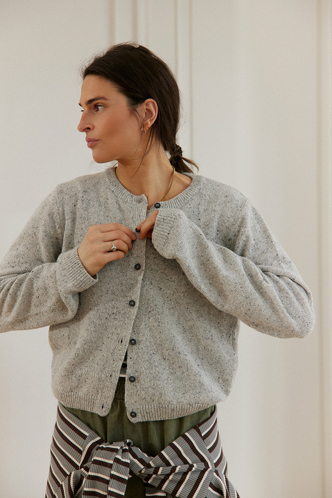 Cardigan Queens Light Gray - 17