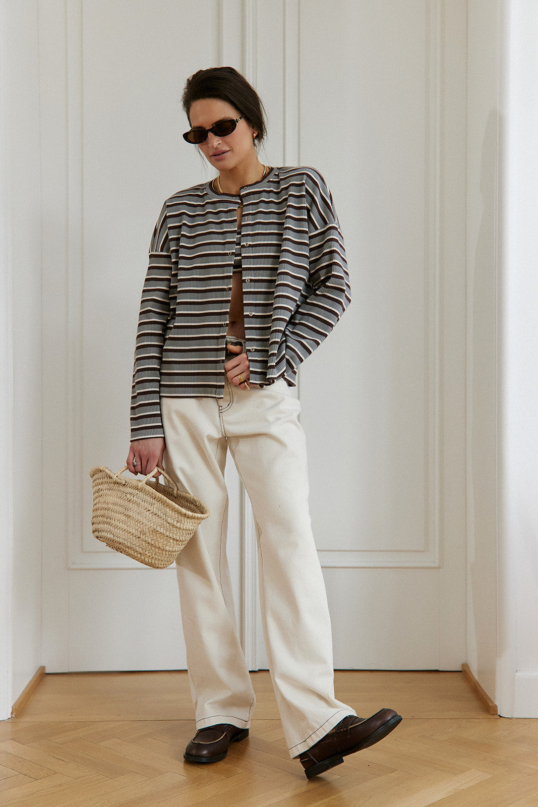 Cardigan Terro Grey Stripes - 27