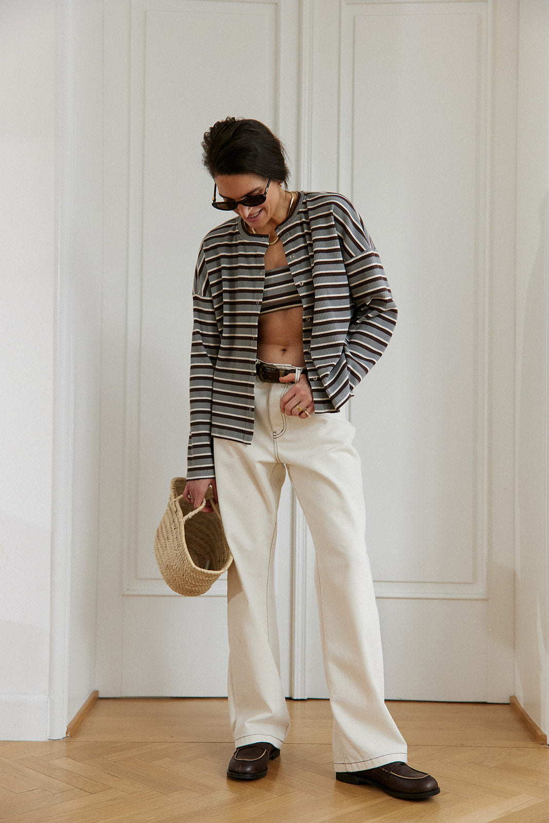 Cardigan Terro Grey Stripes - 26