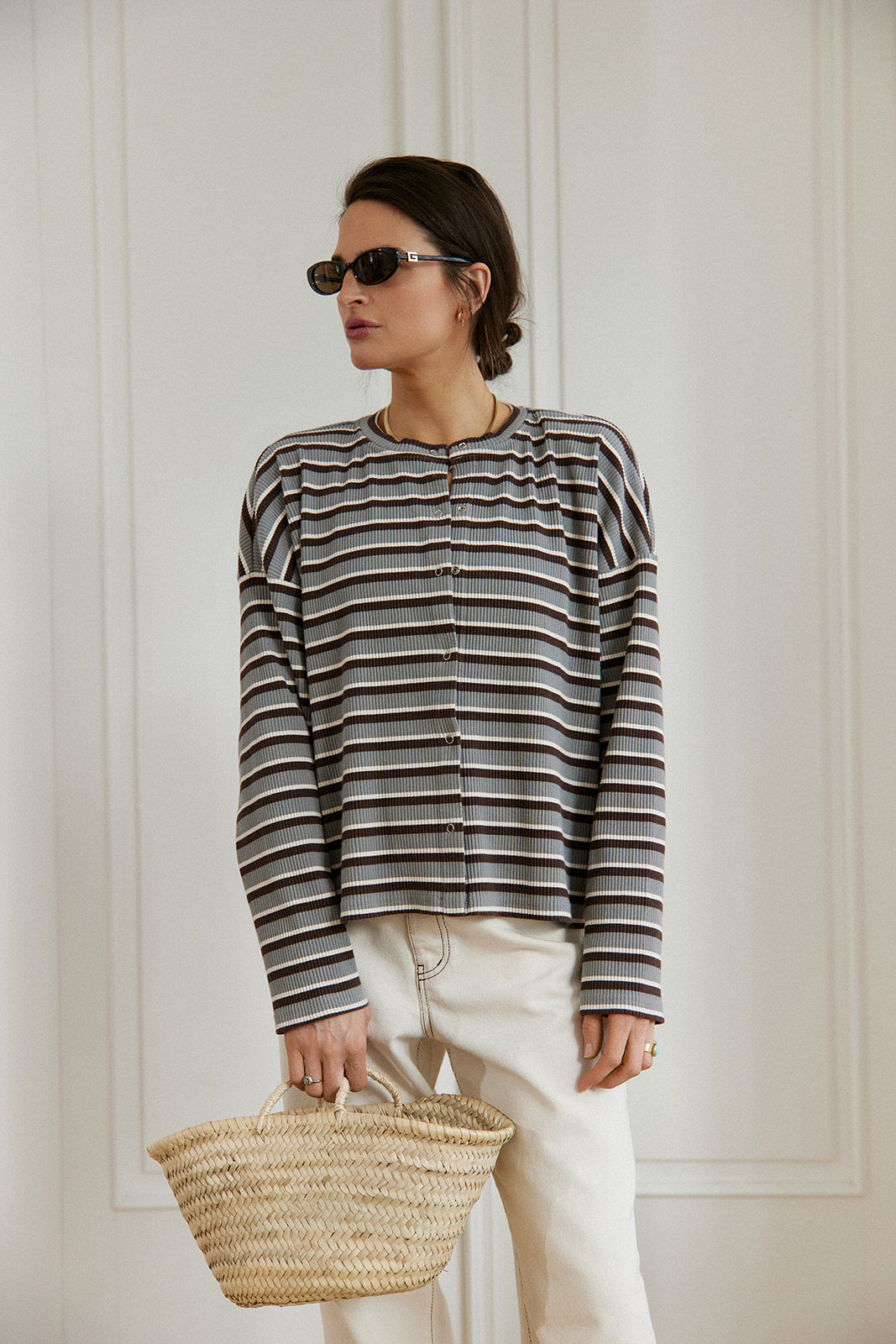 Cardigan Terro Grey Stripes - 21