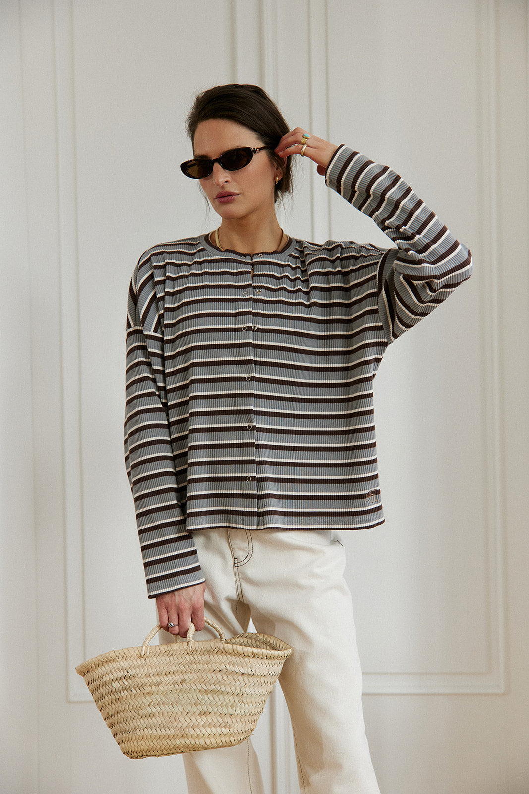 Cardigan Terro Grey Stripes - 20
