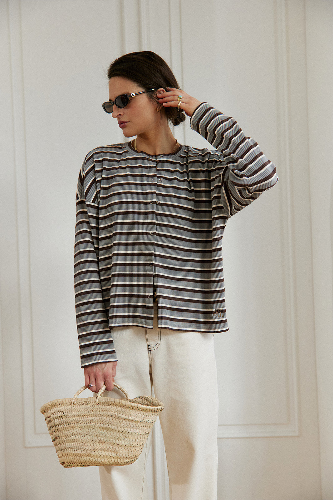 Kardigan Terro Gray Stripes