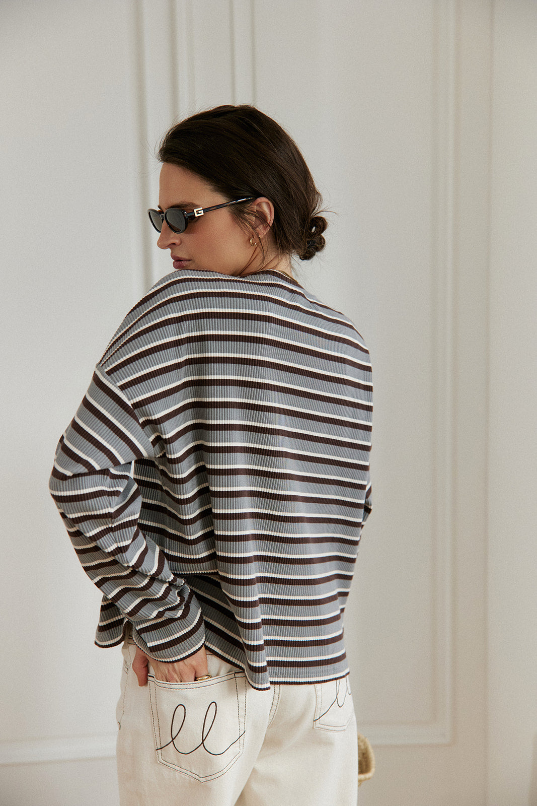 Cardigan Terro Grey Stripes - 15