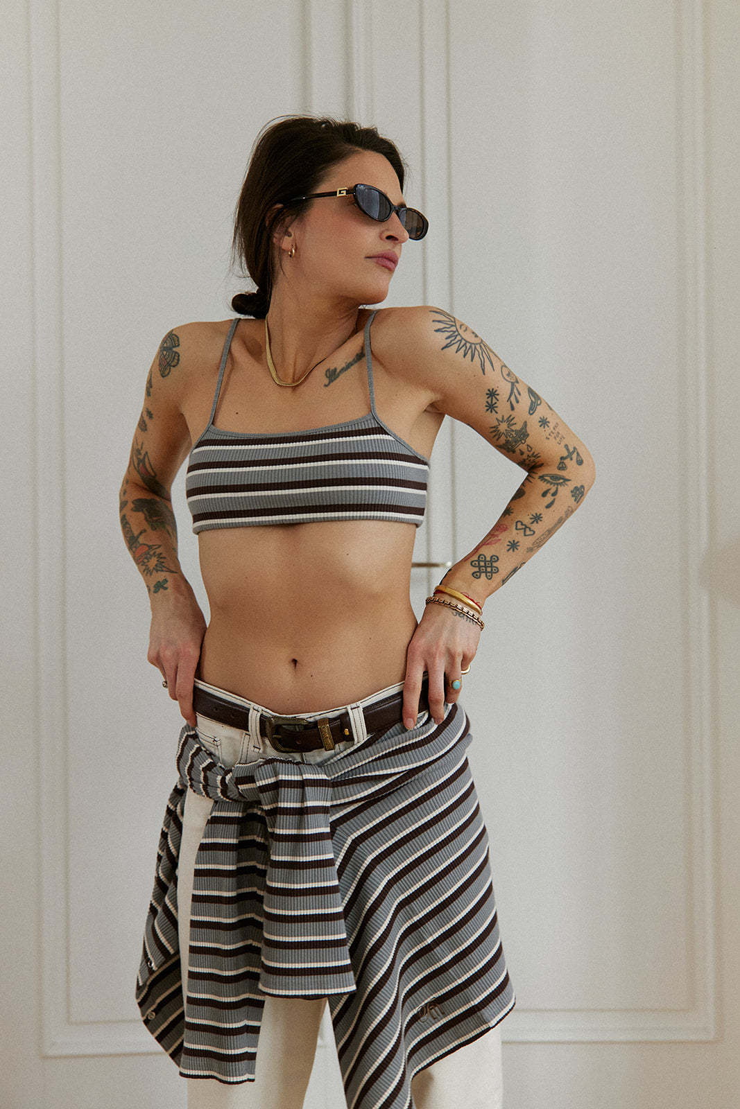 Stanik Tuluza Gray Stripes