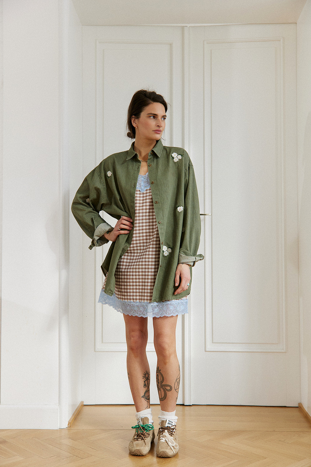Sukienka Kim Brown Plaid - 10