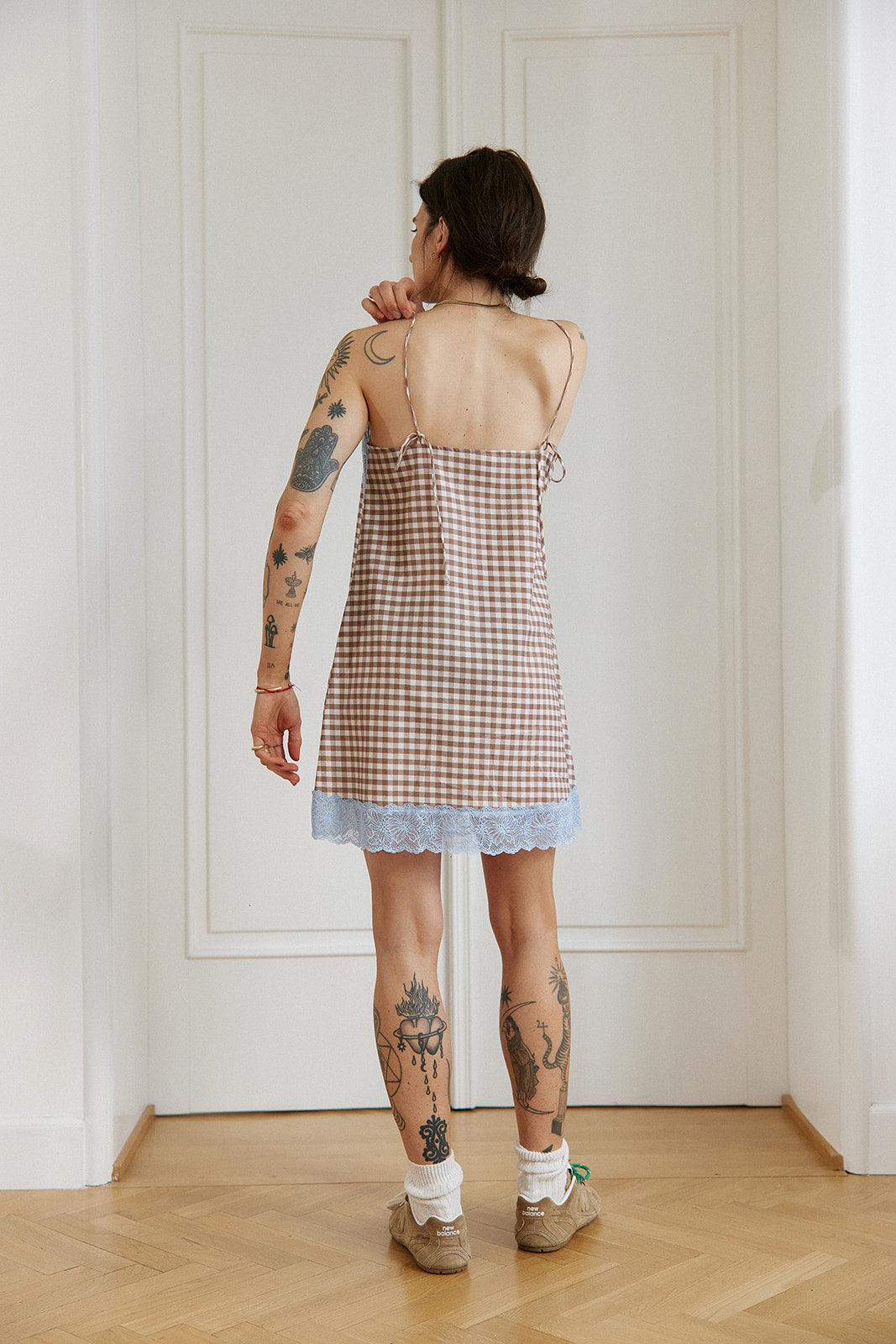 Sukienka Kim Brown Plaid - 15